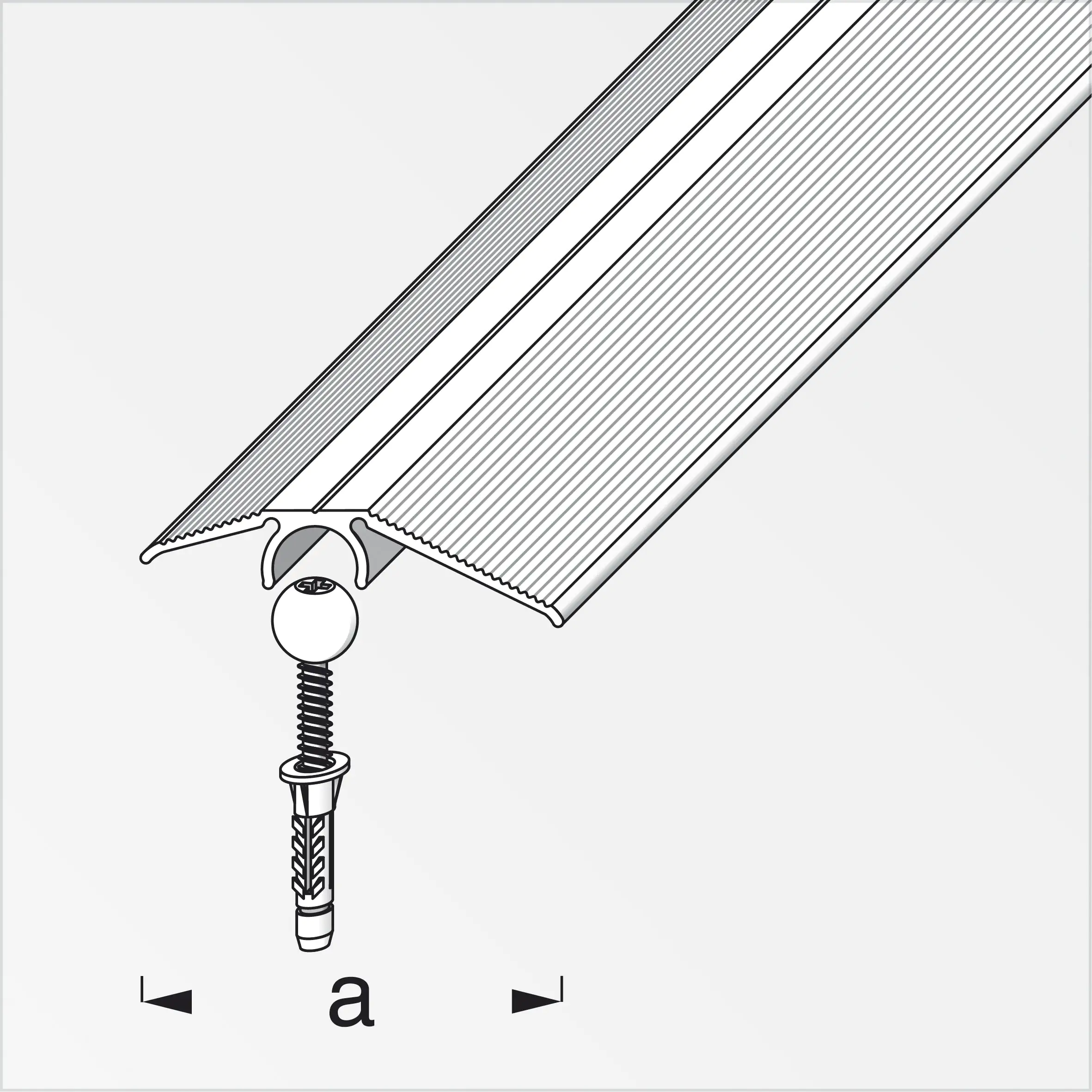 alfer Niveauausgleichs-Profil + Dübel-System 0.9 m, 40 mm, Alu, silber alfer Niveauausgleichs-Profil + Dübel-System 0.9 m, 40 mm, Alu, silber