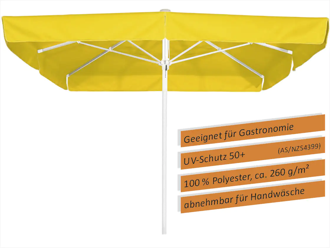 Schneider Sonnenschirm Quadro gelb 300 x 300 cm