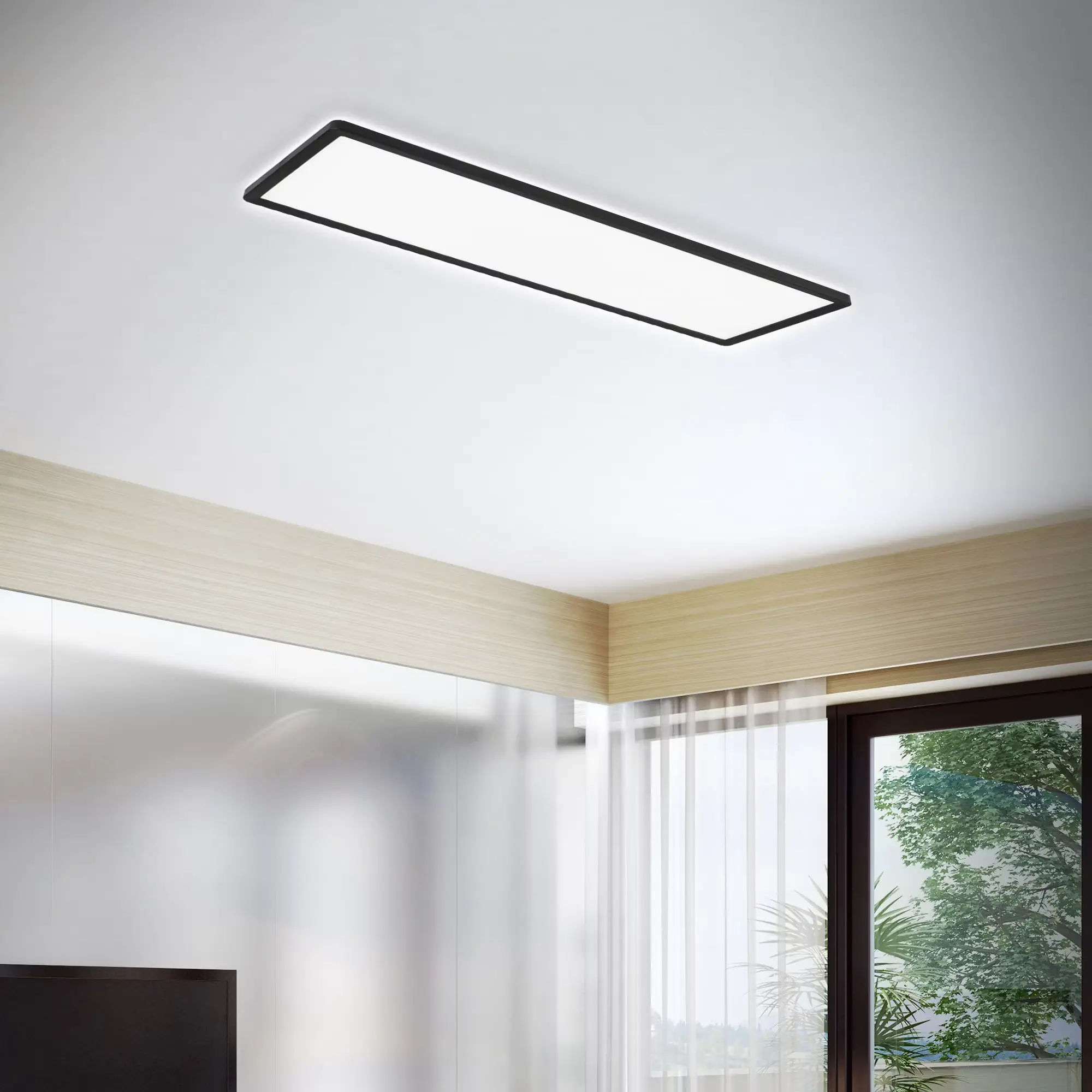 Briloner LED Panel Slim 58 cm, schwarz, ultraflach Briloner LED Panel Slim 58 cm, schwarz, ultraflach