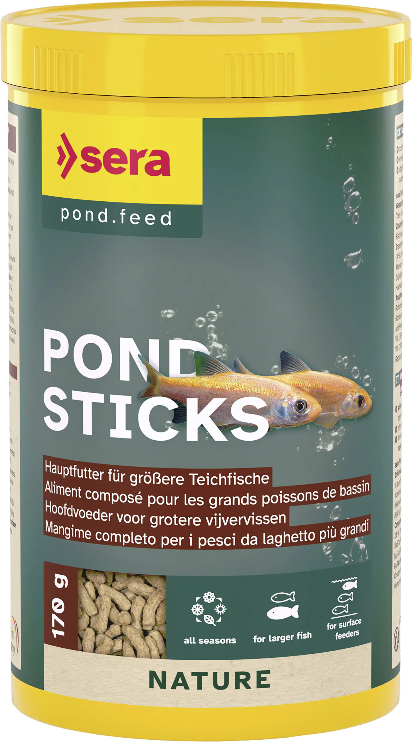 Sera Pond Fischfutter Teich Sticks für größere Fische 1 L Sera Pond Fischfutter Teich Sticks für größere Fische 1 L