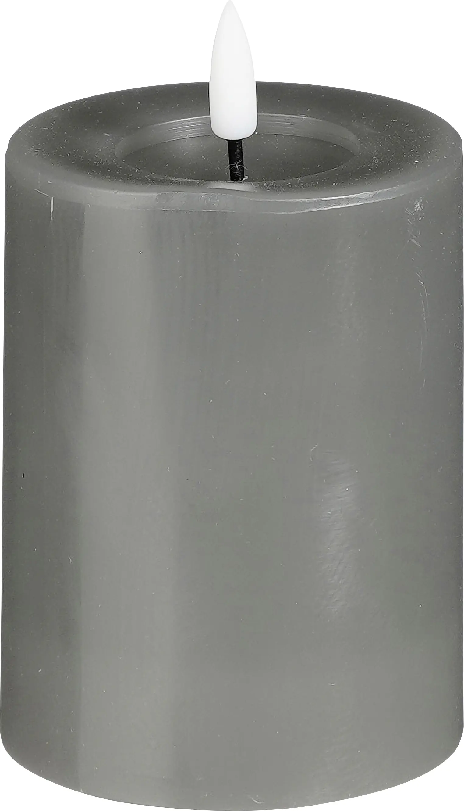 Mica Deko Kerze 10 x 7,5 cm grau