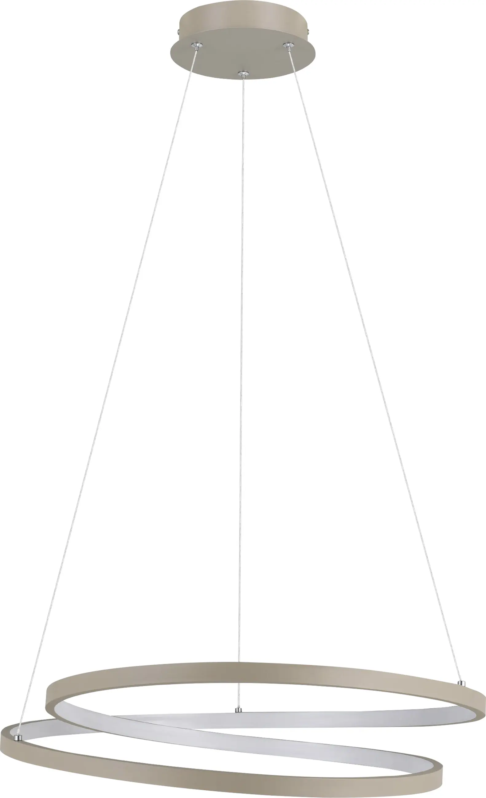 Eglo LED Hängeleuchte Ruotale sandfarben weiß 55 x 150 cm