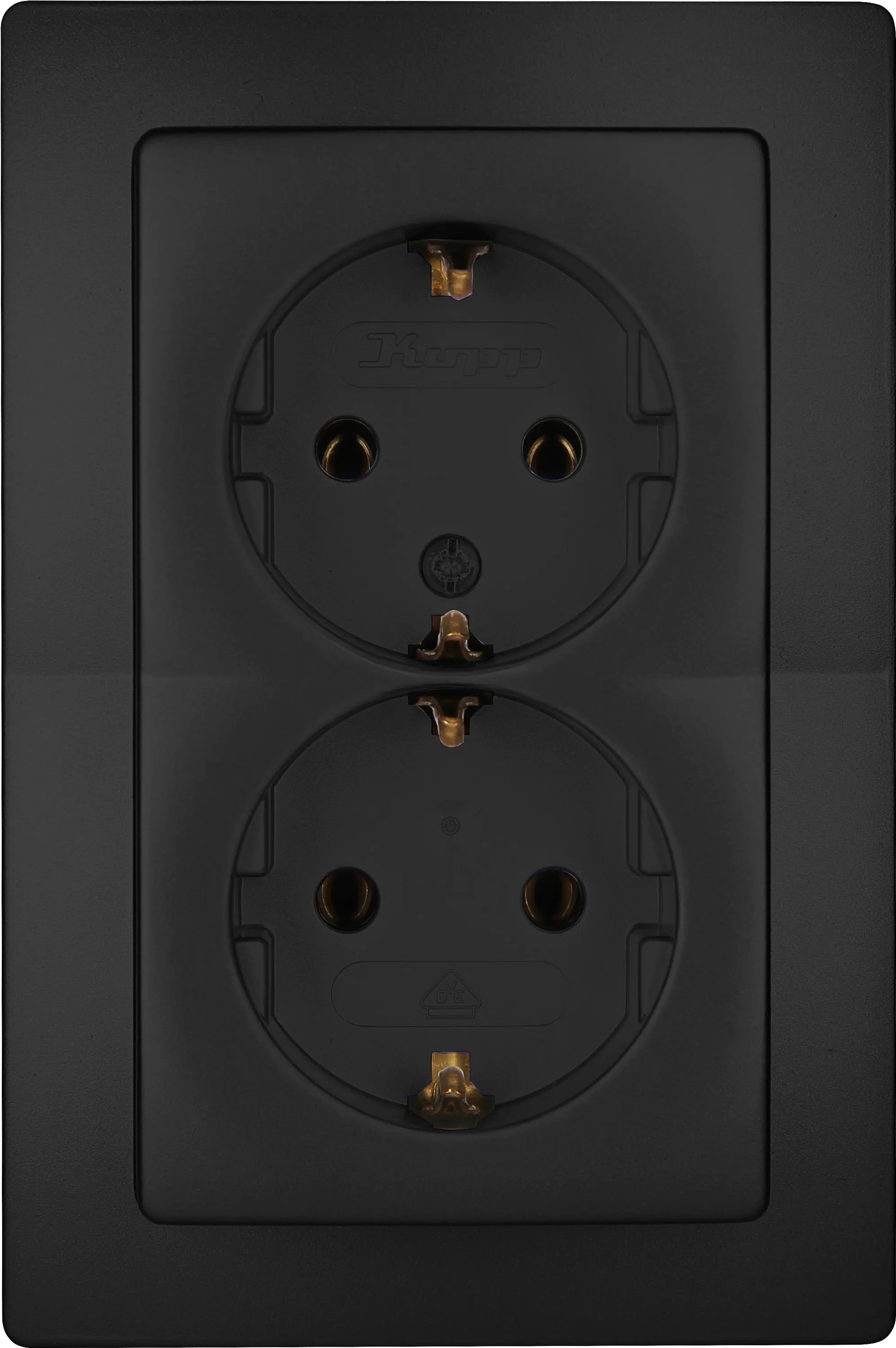 Kopp Schutzkontakt-Doppelsteckdose Paris schwarz matt, 940032084 Kopp Schutzkontakt-Doppelsteckdose Paris schwarz matt, 940032084