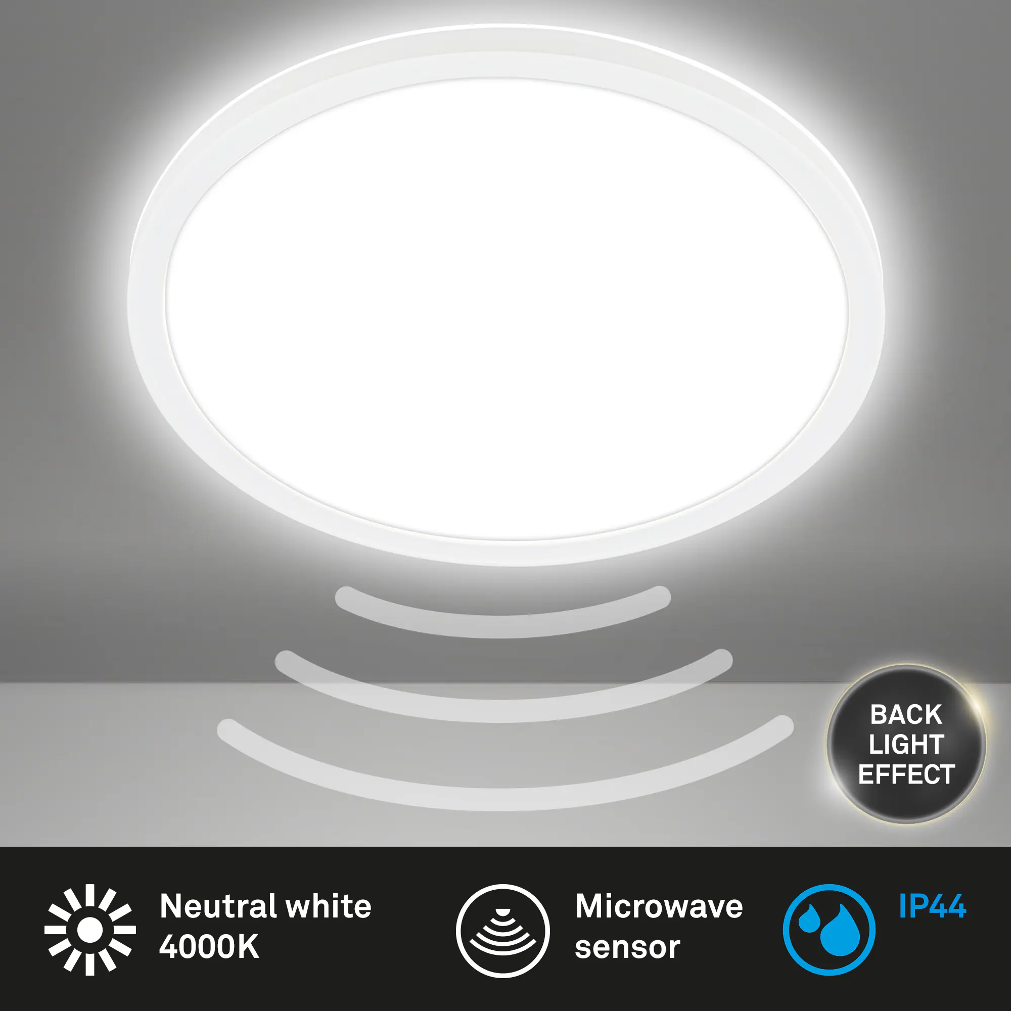 Briloner LED Deckenlampe Move 18W Ø 29cm weiß Bewegungssensor neutralweiß Briloner LED Deckenlampe Move 18W Ø 29cm weiß Bewegungssensor neutralweiß