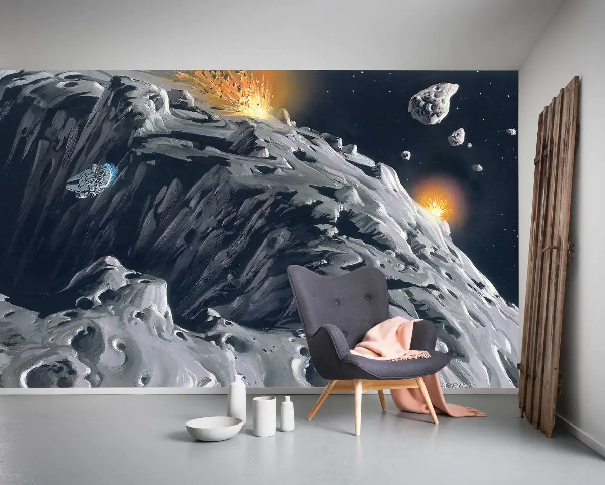 4055065510632_1 Komar Vlies Fototapete Star Wars Classic Asteroid 500 x 250 cm