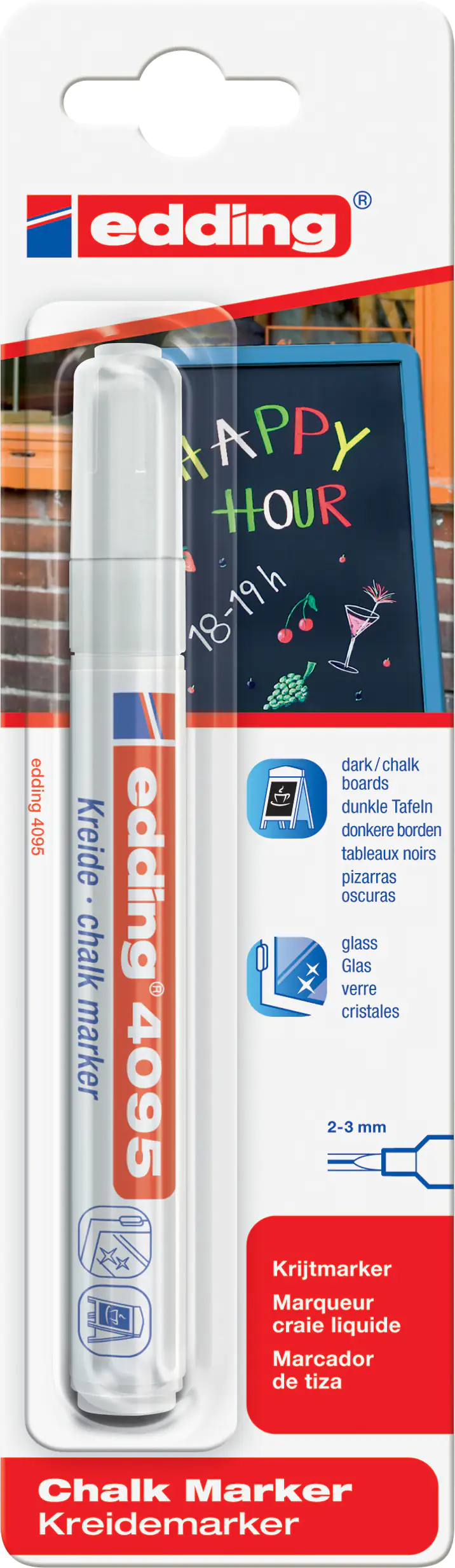 4004764894130_885262 Edding 4095 Kreidemarker weiß 4,25