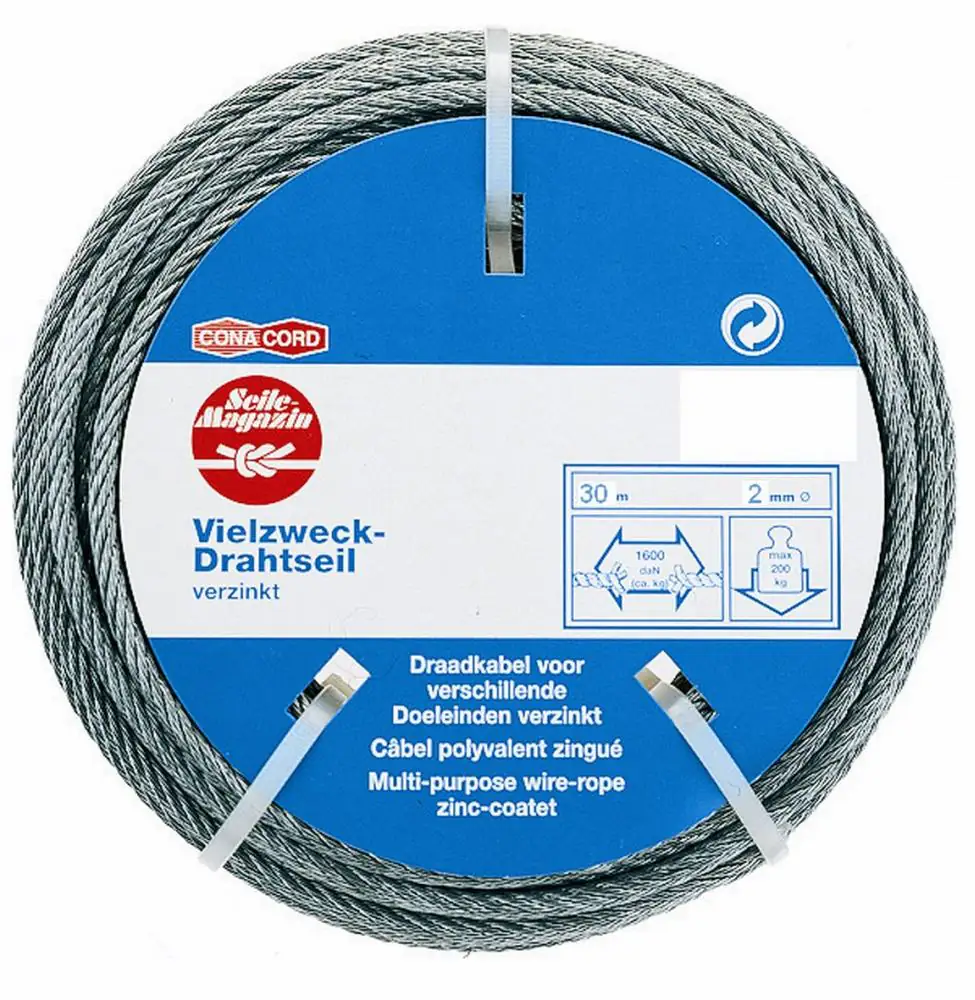Conacord Drahtseil Ø 2 mm x 30 m