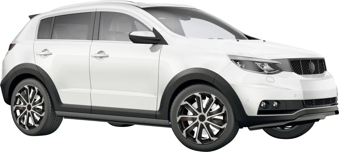Cartrend Radzierblende EVO 40 cm (16 Zoll) silber schwarz 4 stück