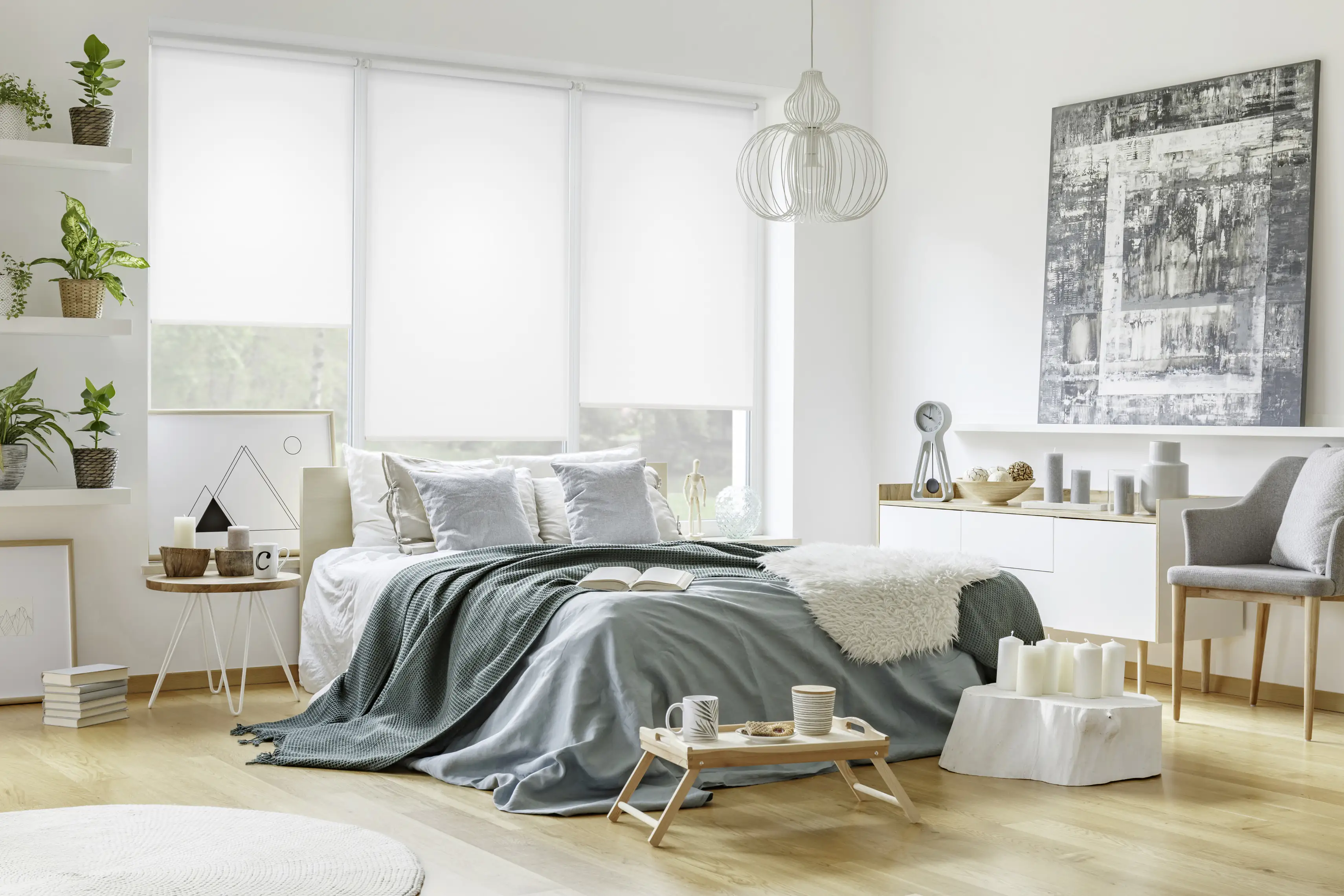 Gardinia Easyfix Rollo Uni reinweiß 90 x 210 cm