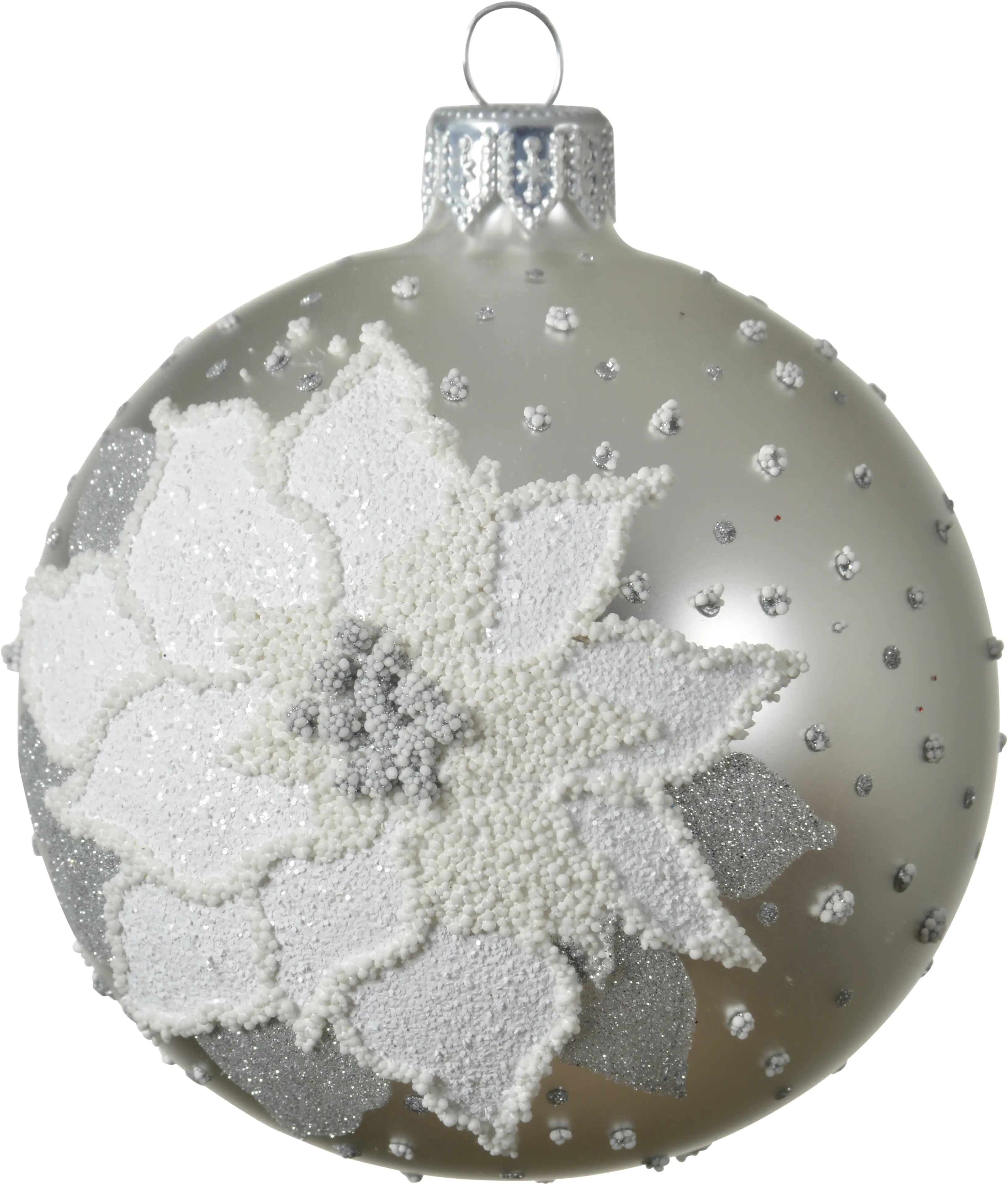8720194859209 Kaemingk Weihnachtskugel aus Glas Ø 8 cm silber