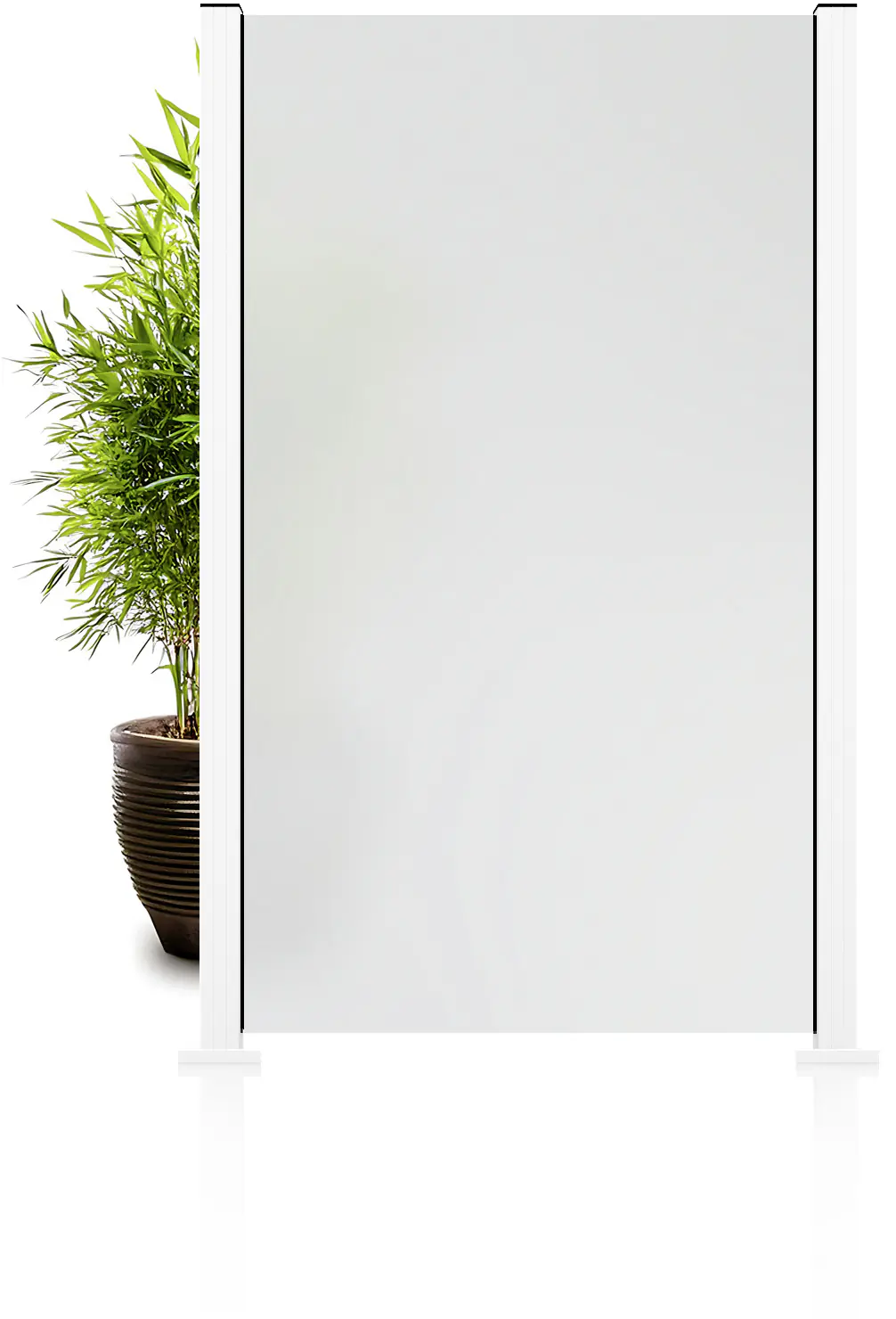 Ambiente Glaszaun Grundset Klarglas mit Siebdruck 187 x 107,2 cm weiß Ambiente Glaszaun Grundset Klarglas mit Siebdruck 187 x 107,2 cm weiß
