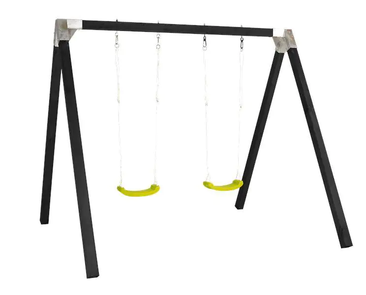 Plus Luxus Schaukelgestell inkl. 2 grüne Schaukelsitzen schwarz Plus Luxus Schaukelgestell inkl. 2 grüne Schaukelsitzen schwarz