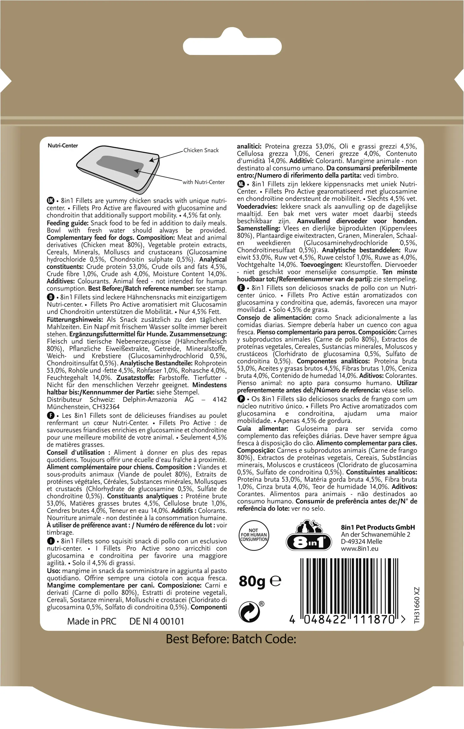 8in1 Hundesnack Fillets Pro Active S