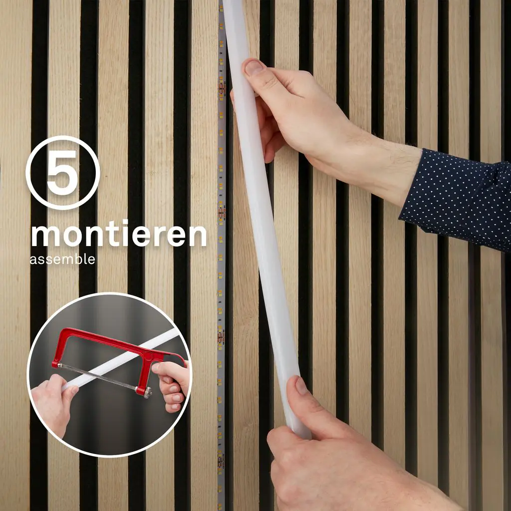 Briloner PC Profil Pimp your Panel Diffusor 1,3 m, Kunststoff, 12-13 mm, weiß