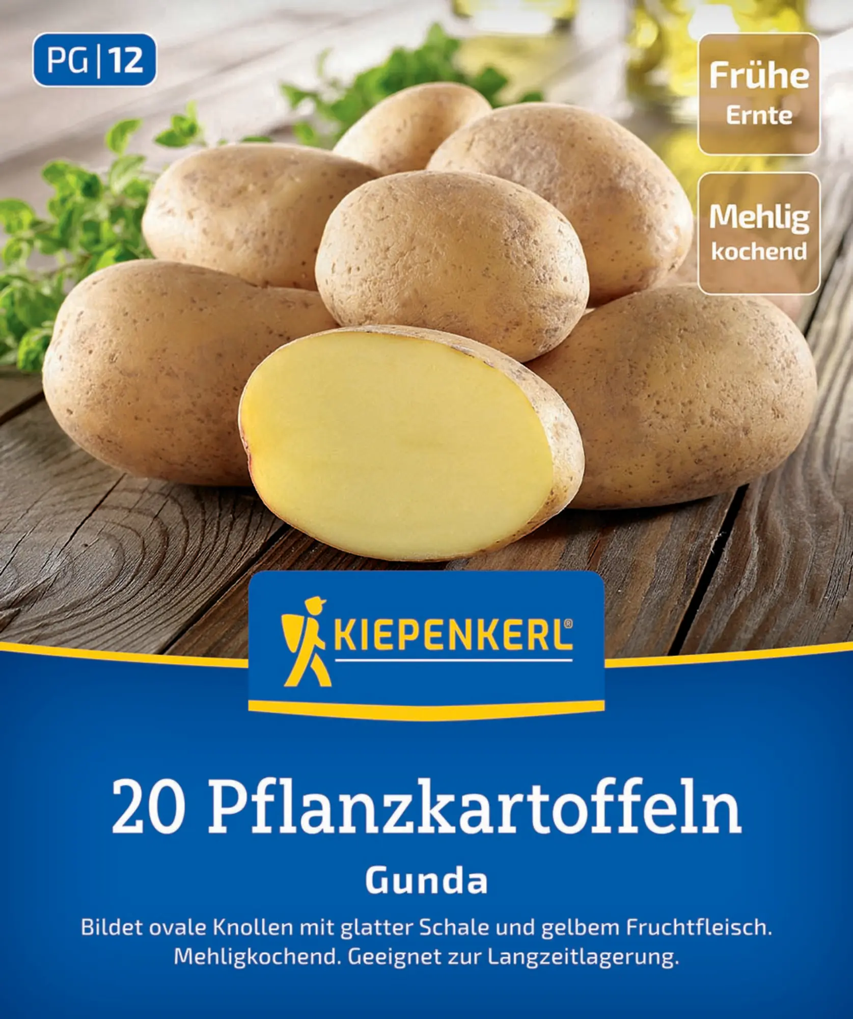 Kiepenkerl Pflanzkartoffel Gunda 20 Stück