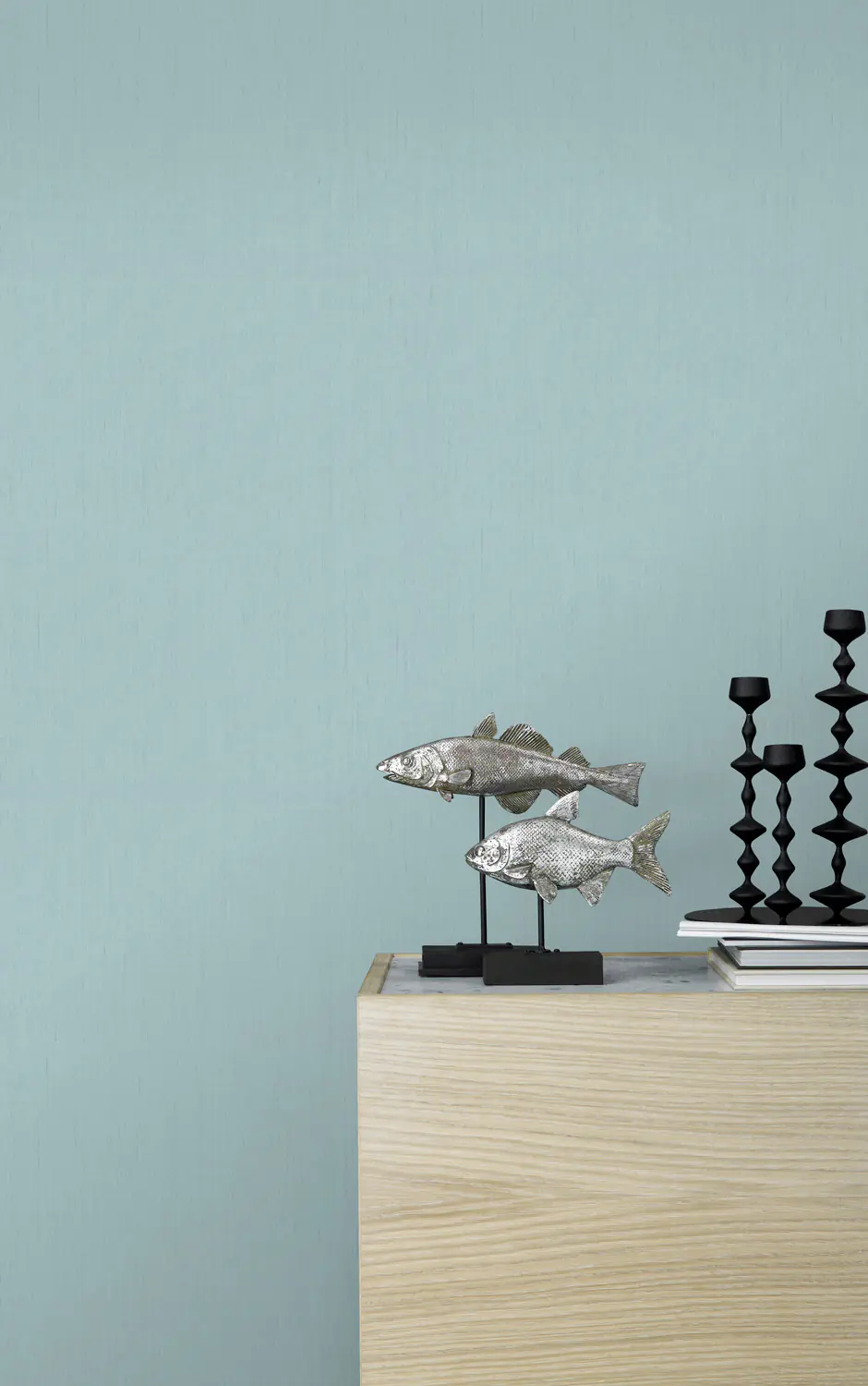 Rasch Vliestapete 746150 Blau-Hellblau Uni 10,05 m x 0,53 m