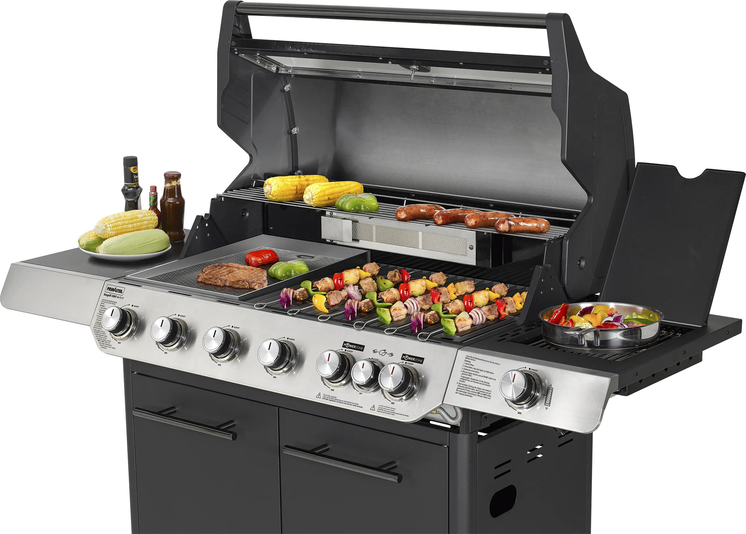 Primaster Gasgrill Cody Powerzone & Infrarotbrenner Grillfläche: 95 x 48 cm