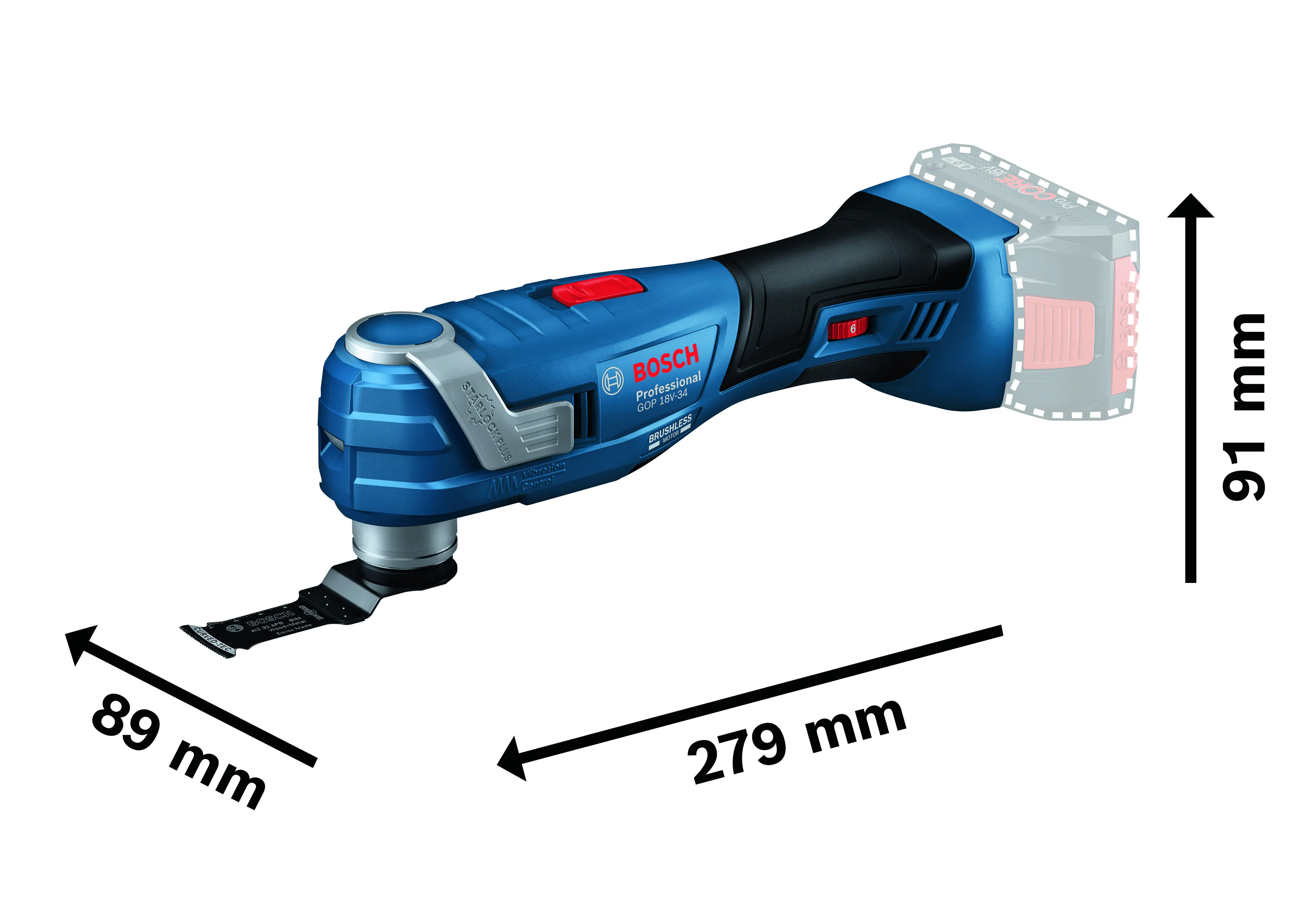 Bosch Professional Akku-Multi-Cutter GOP 18V-34 , ohne Akku und Ladegerät