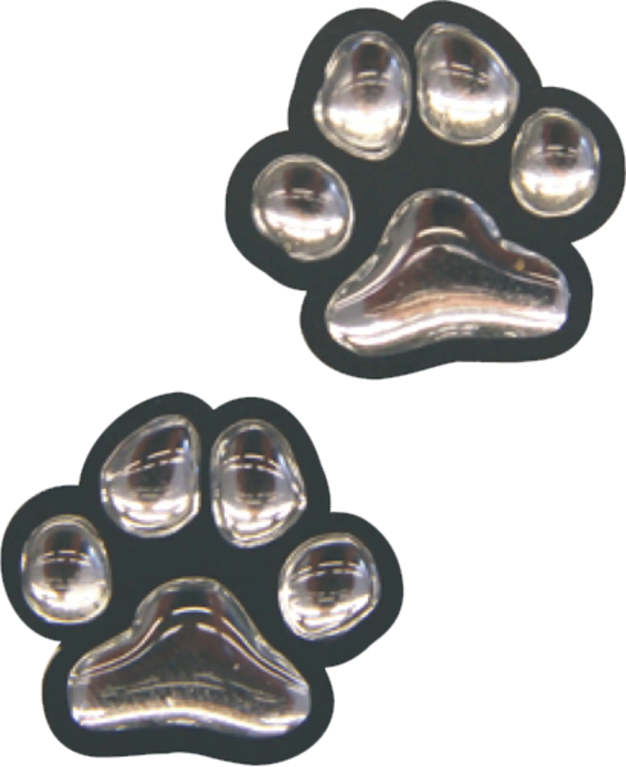 Hermann Schütz 3D-Chrome-Sticker Pfoten 2er-Set schwarz je 20x23mm