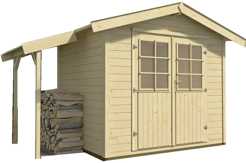 Weka Gartenhaus Finnja 296 x 205 cm natur mit Fußboden