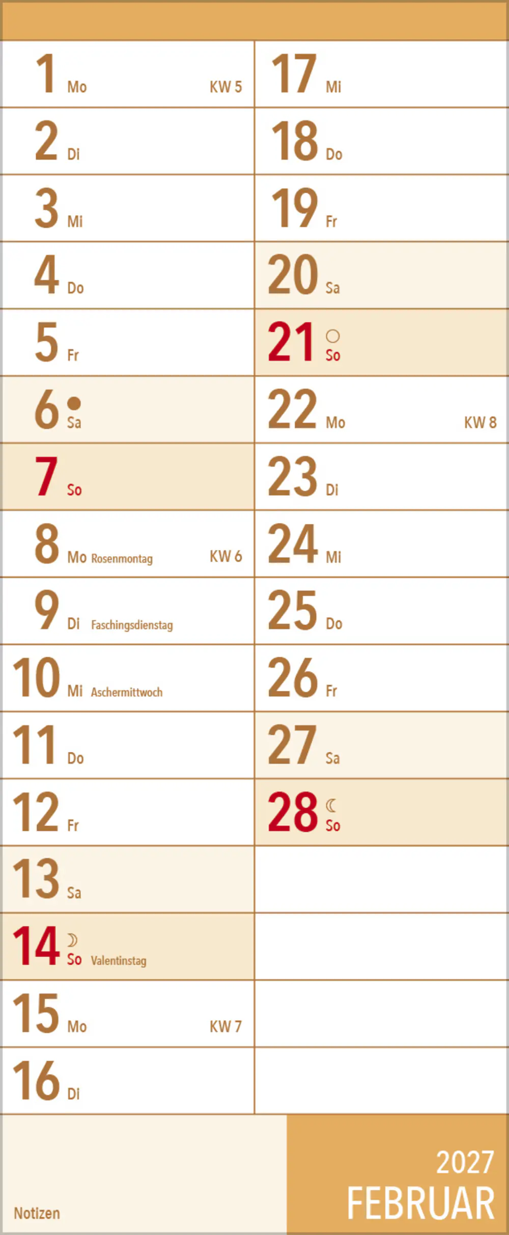 Korsch Kalender XL-Planer Großdruck 2027 
