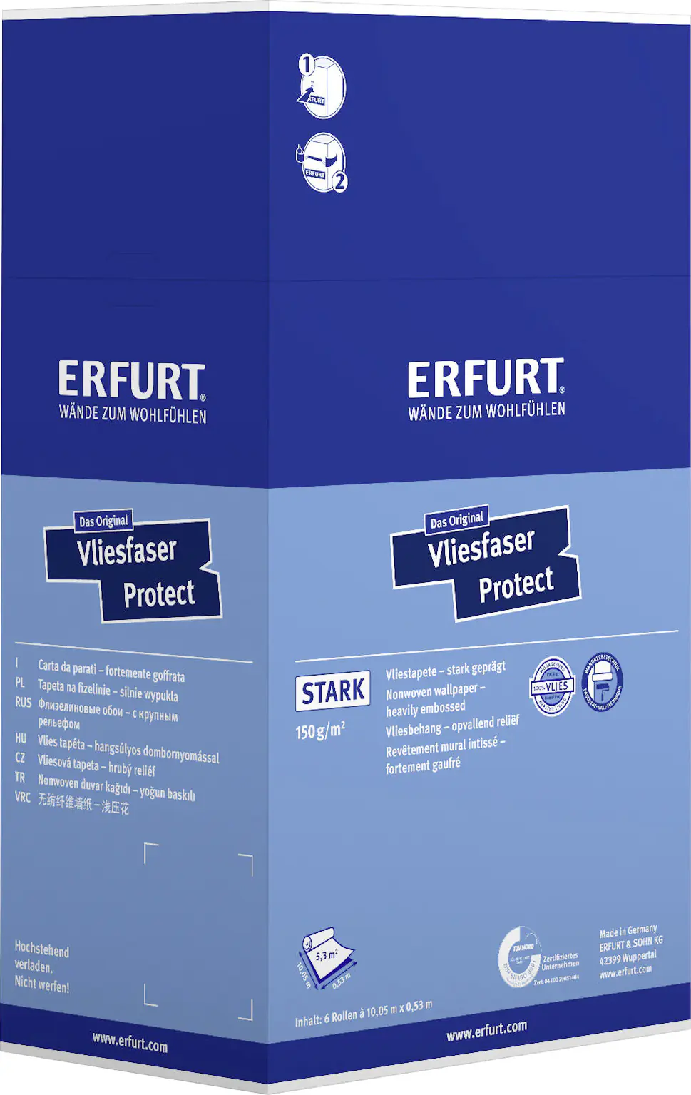 Erfurt Vliestapete Protect 214 weiß 10,05 x 0,53 m