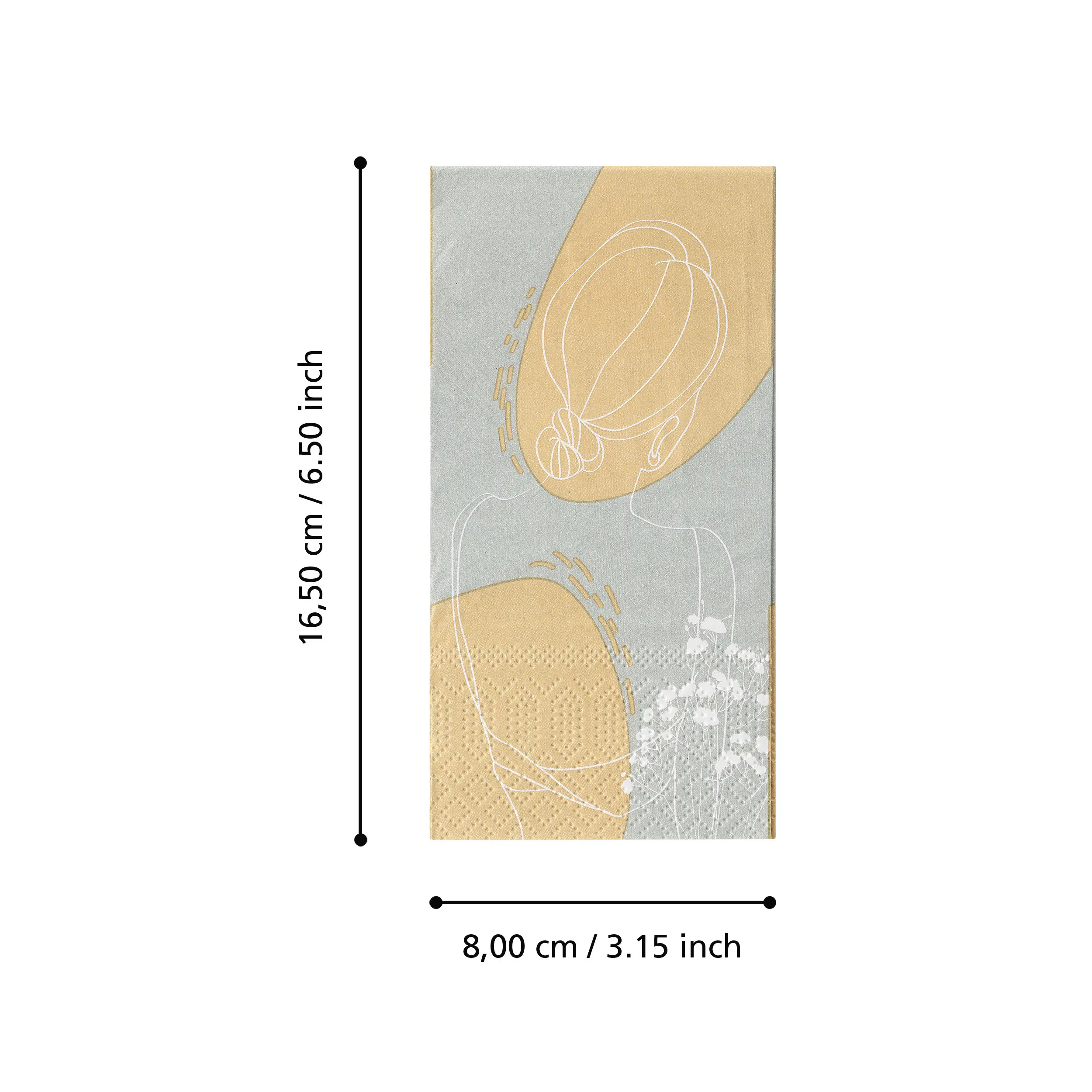 Eglo Servietten Belbari grün/orange 16,5 x 8 cm - 20er Pack
