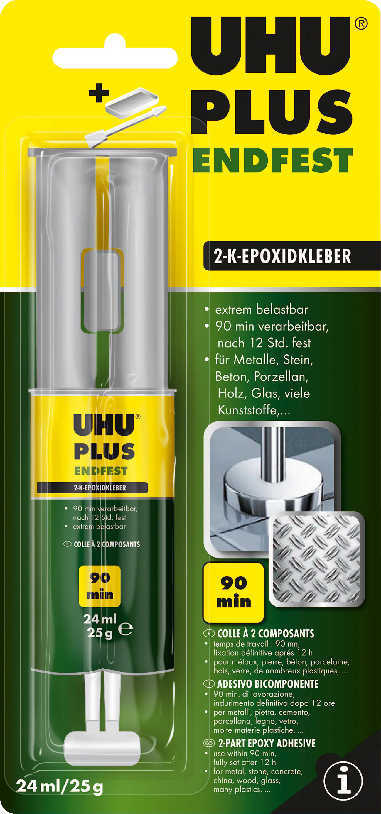 UHU plus endfest 90 min Doppelkammerspritze 25 g UHU plus endfest 90 min Doppelkammerspritze 25 g