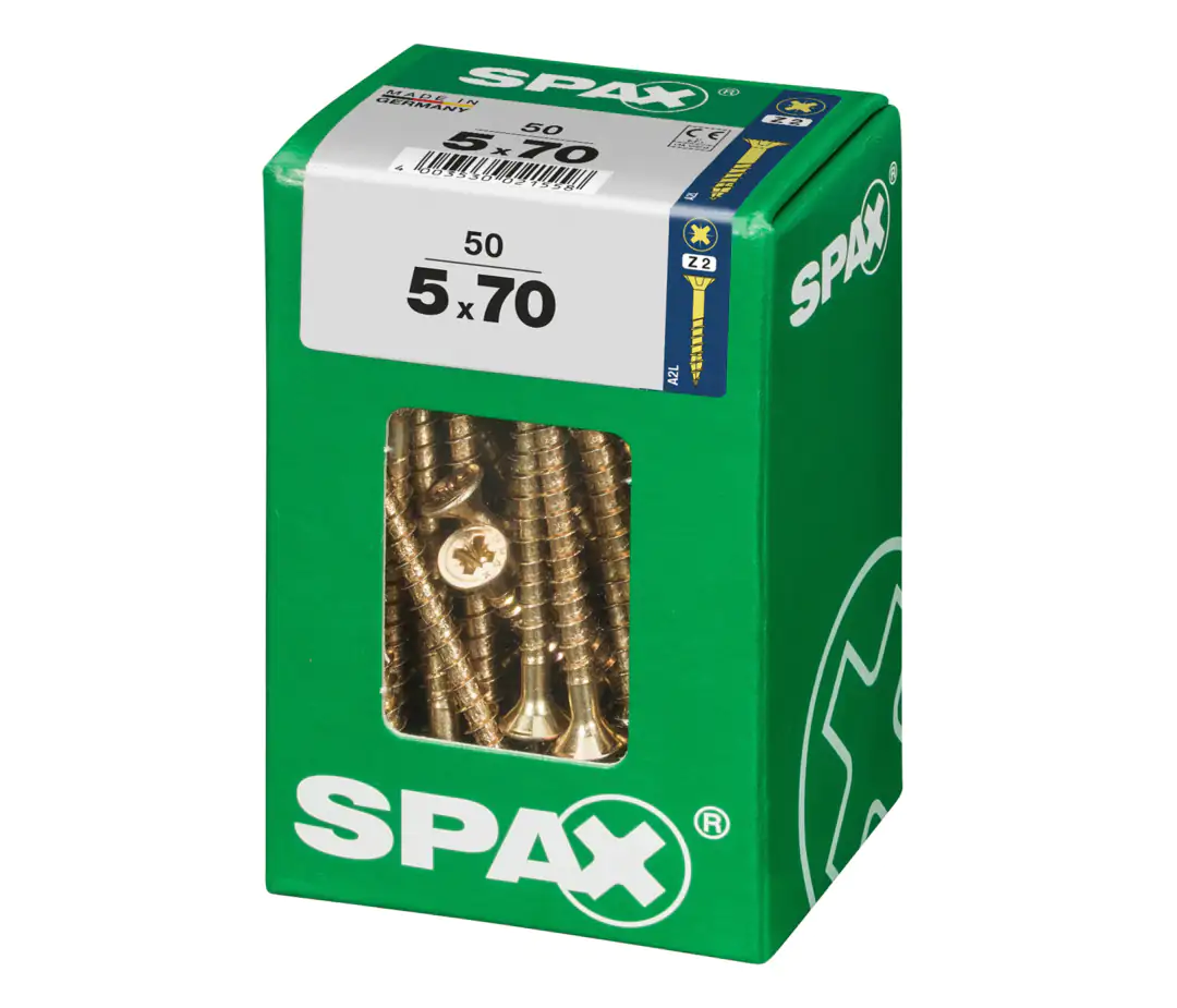 Spax Universalschrauben 5.0 x 70 mm PZ 2 - 50 Stk.