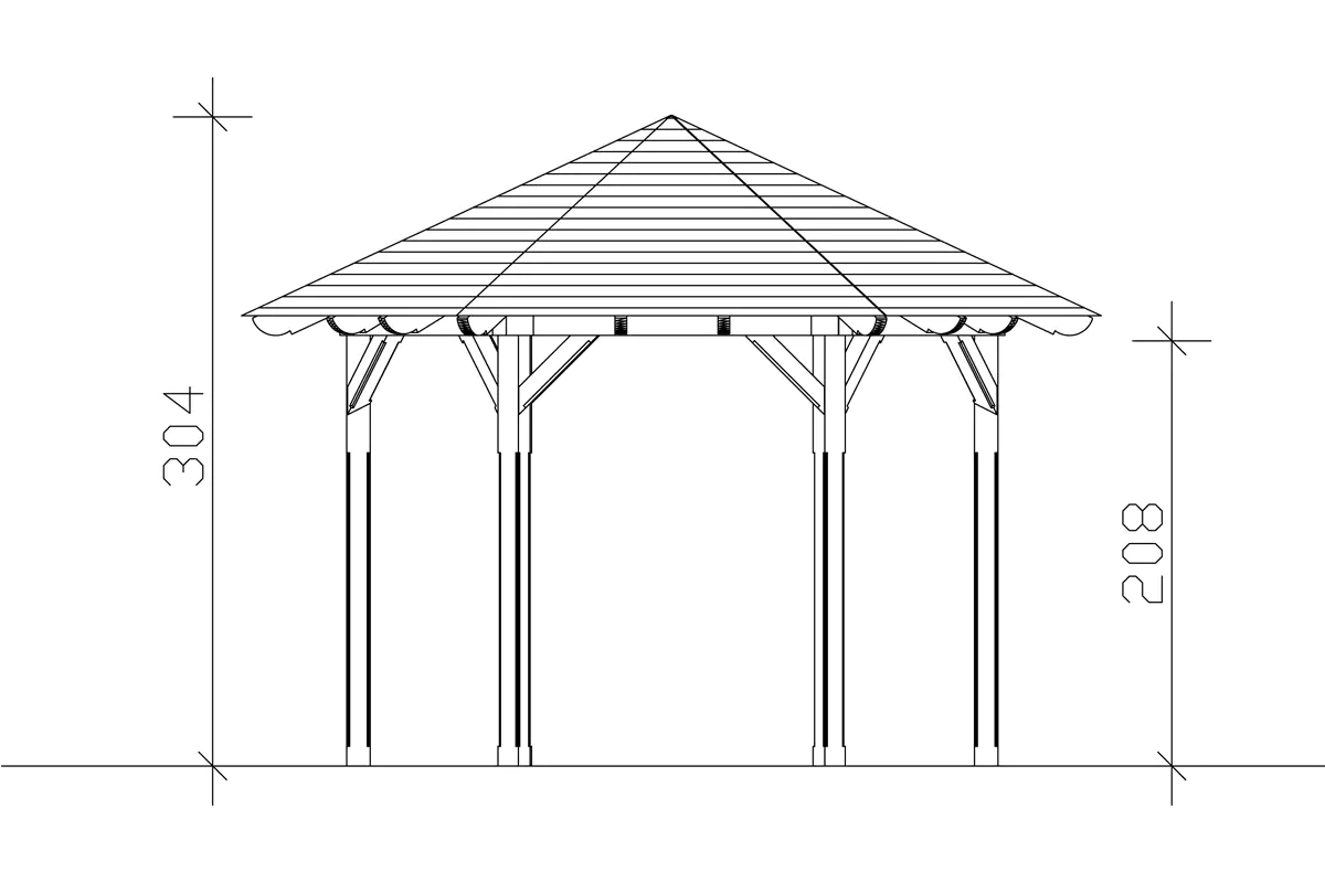 SKAN HOLZ Pavillon Colmar 2 Douglasie, natur