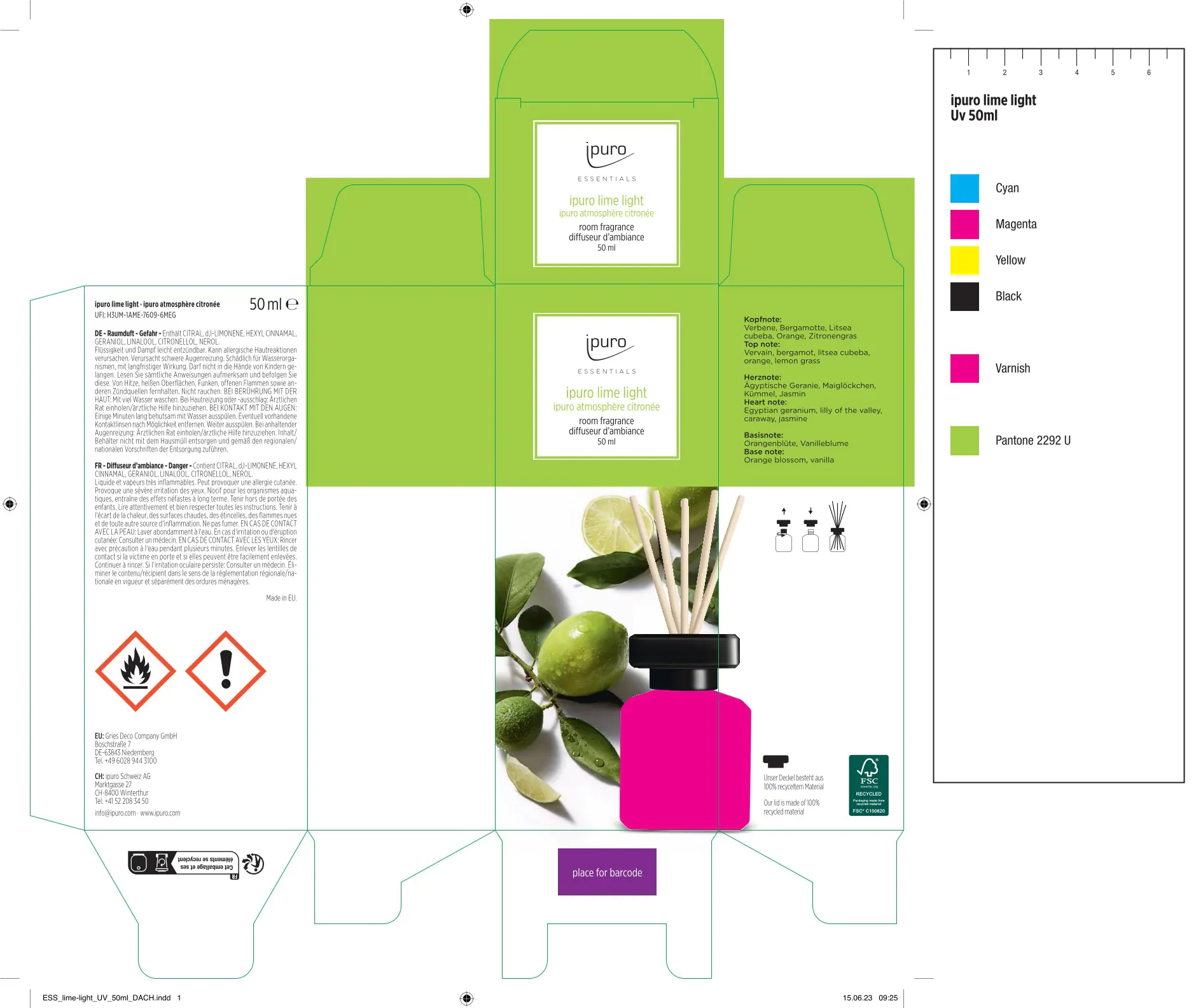 ipuro Raumduft Essentials Lime Light 50 ml