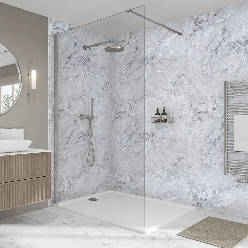 Wetwall Elite Wandpaneel  Fumo 120 x 242 cm mit abgerundeter Abschlusskante