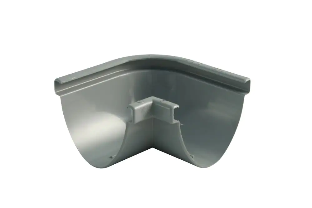 Marley Rinnenwinkel Duplex NW 80 mm, Außenecke/Innencke, 90°, oval, grau