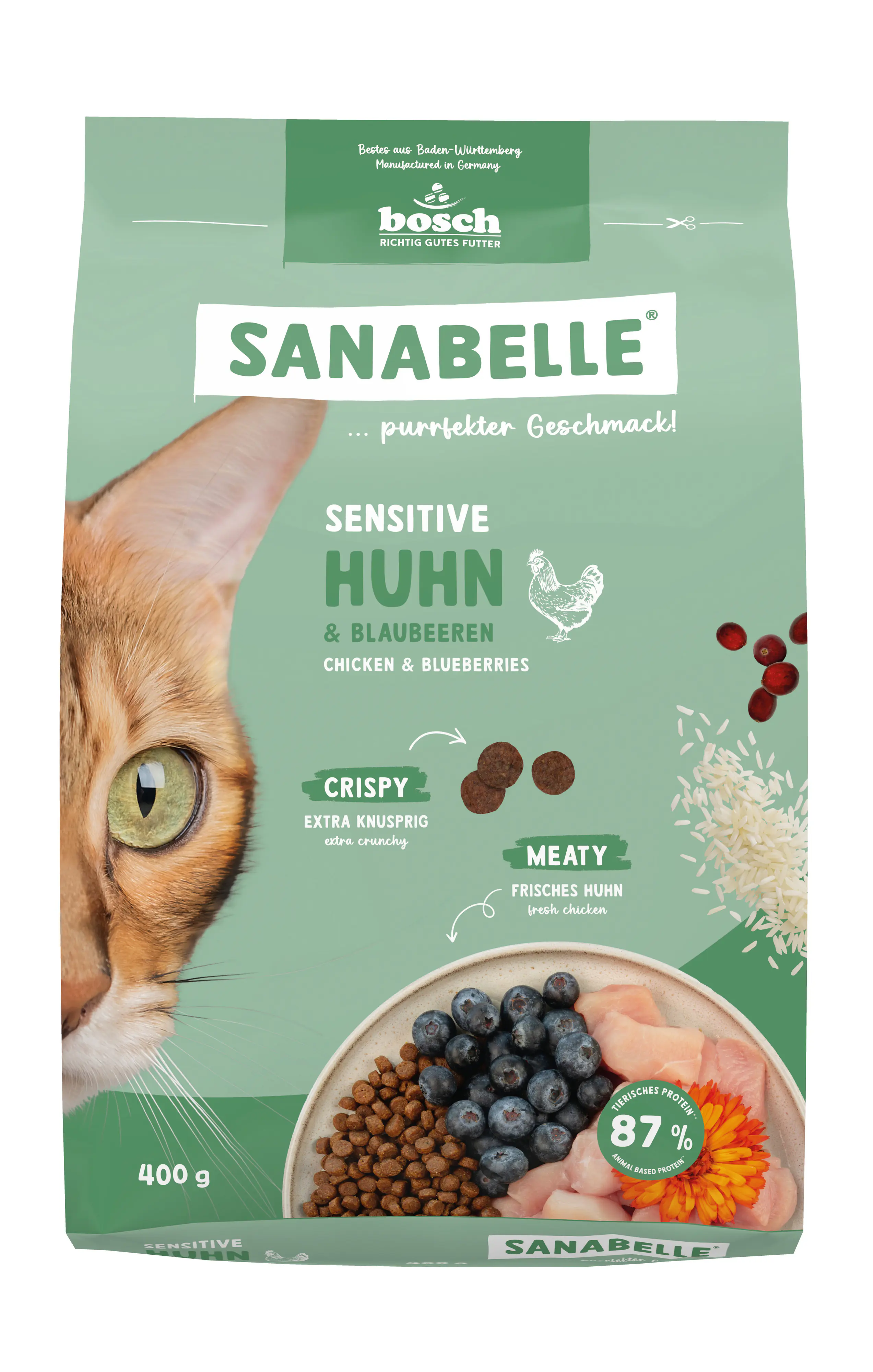 Sanabelle Katzentrockenfutter Adult Sensitive mit Huhn für ernährungssensible Katzen 400 g Sanabelle Katzentrockenfutter Adult Sensitive mit Huhn für ernährungssensible Katzen 400 g