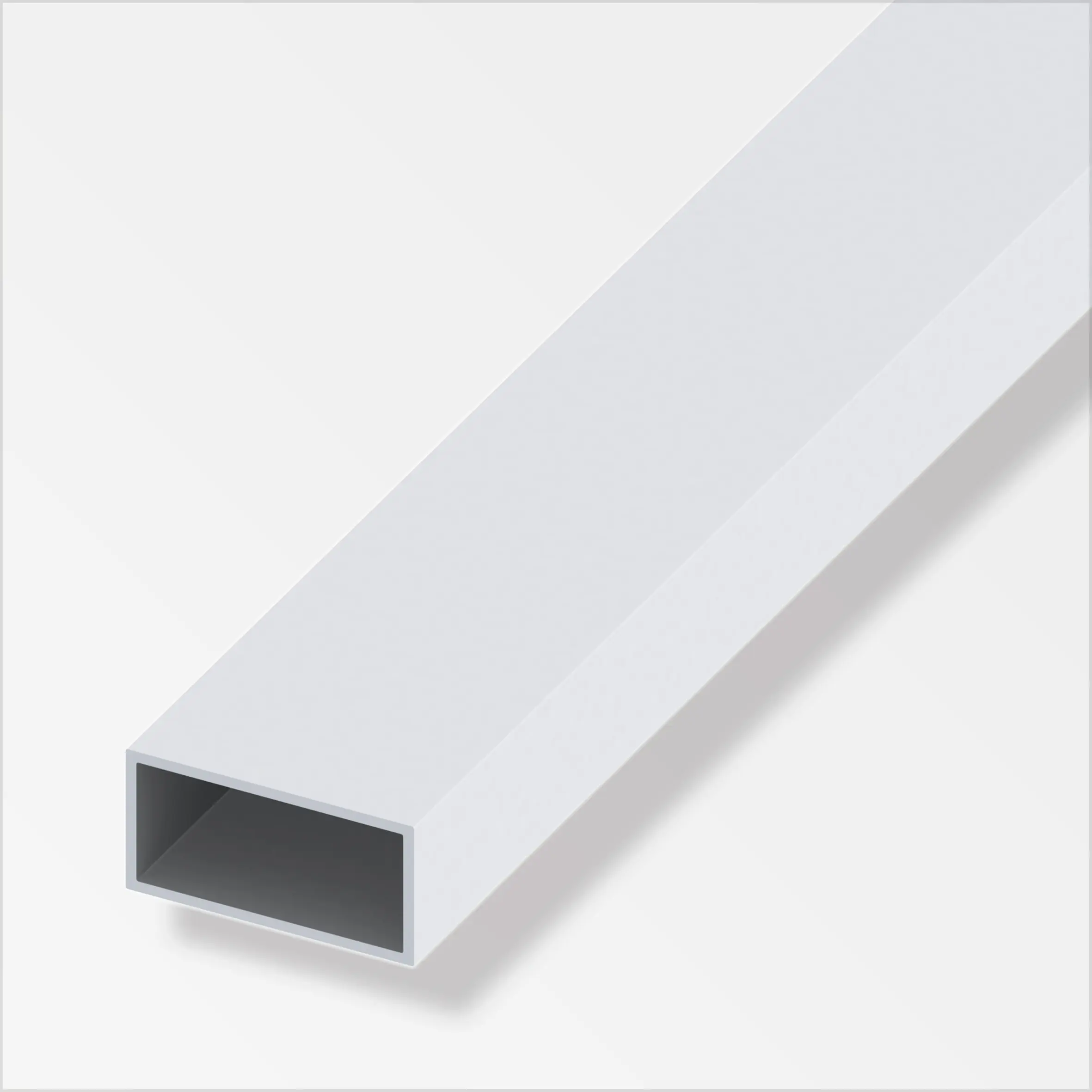 alfer Rechteckrohr Aluminium 1 m x 50 × 30 mm silber