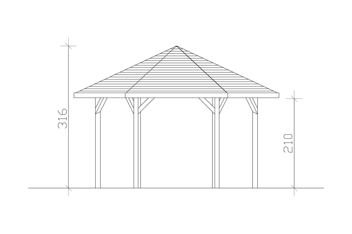 SKAN HOLZ Pavillon Nancy 3 Leimholz, natur