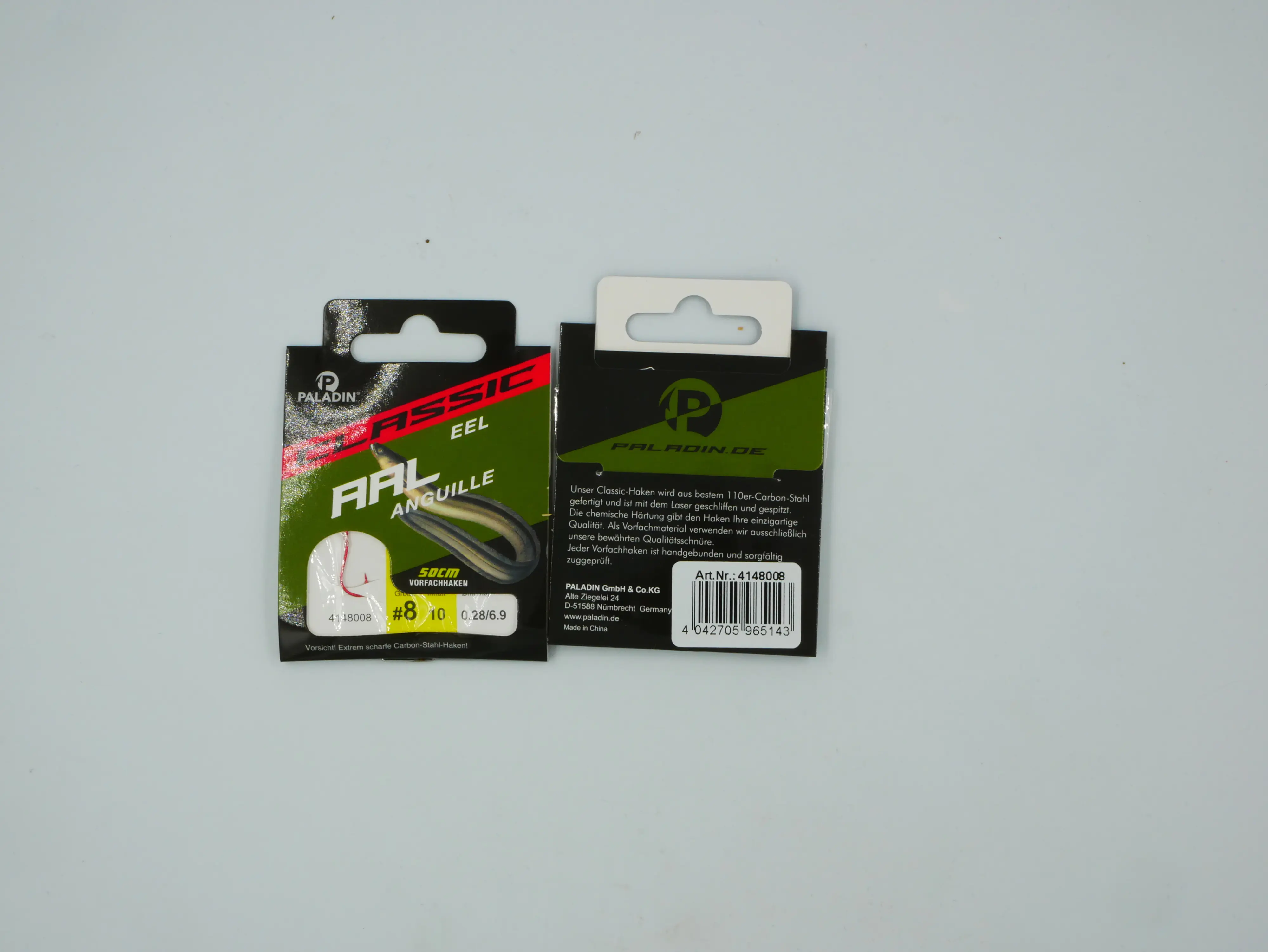 Paladin Aalhaken gebunden Größe 8 50 cm 10 Stück rot