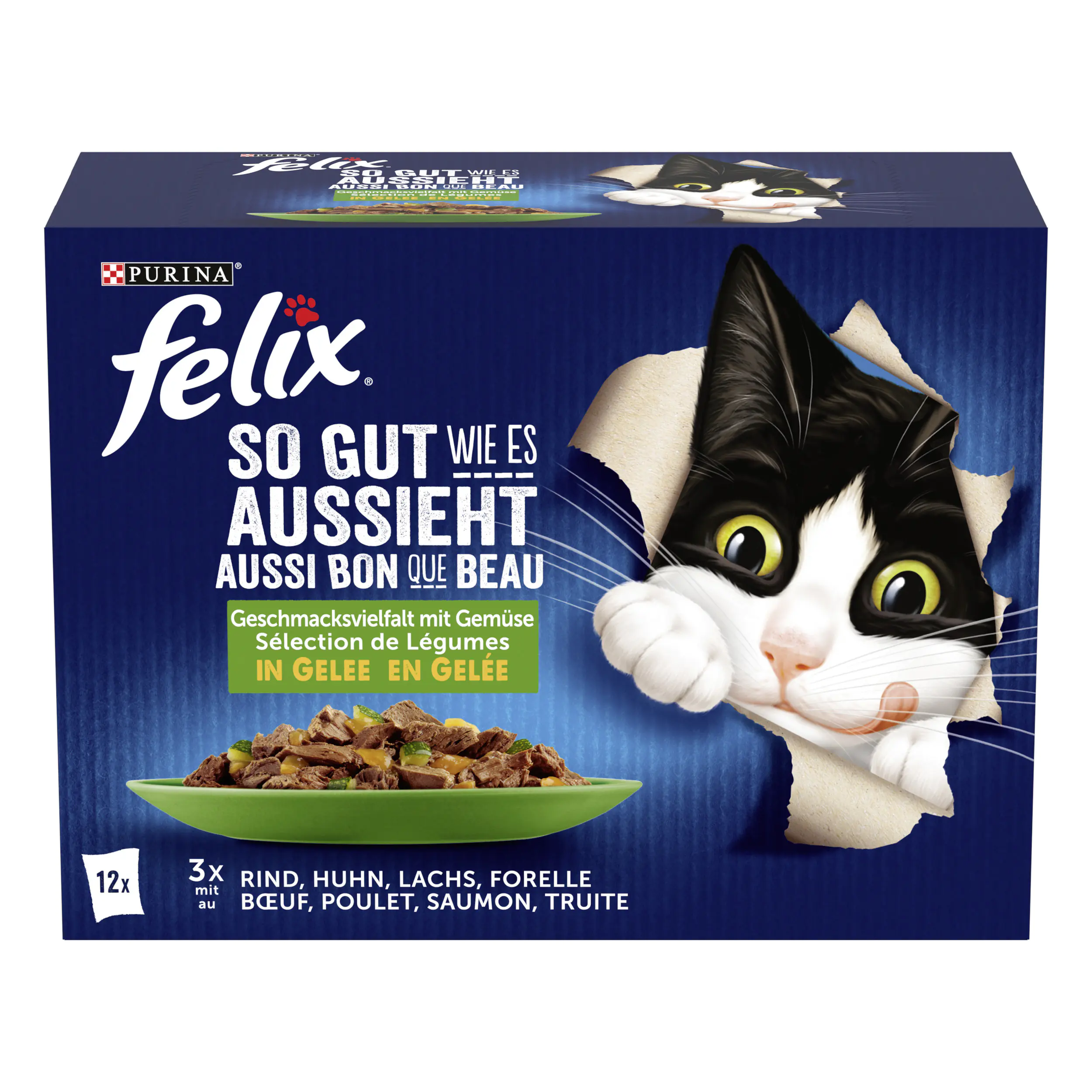 Felix Gemischte Vielfalt mit Gemüse Katzenfutter 12 x 85g Felix Gemischte Vielfalt mit Gemüse Katzenfutter 12 x 85g