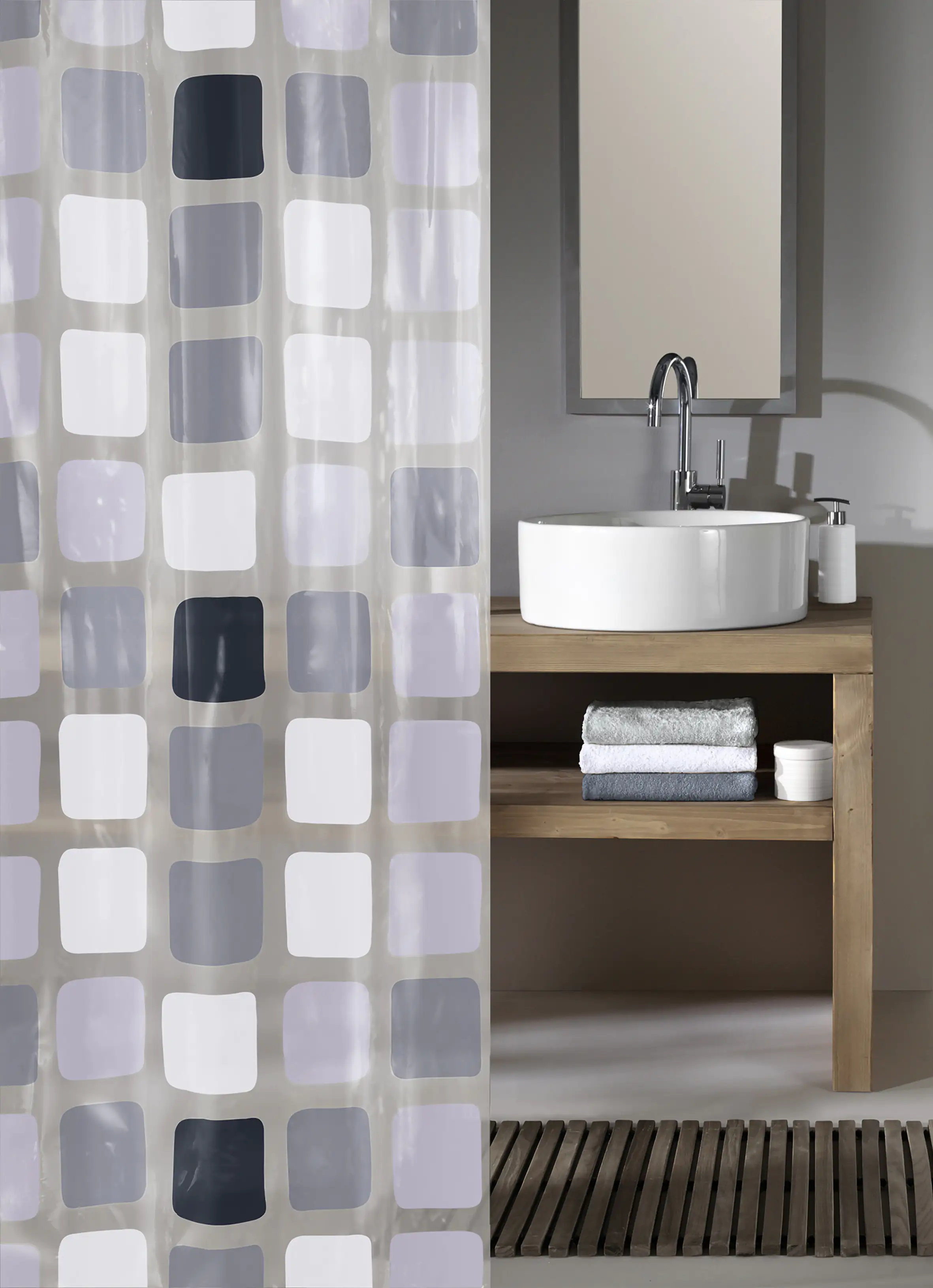 Kleine Wolke Duschvorhang Sonny anthrazit, 180 x 200 cm Kleine Wolke Duschvorhang Sonny anthrazit, 180 x 200 cm