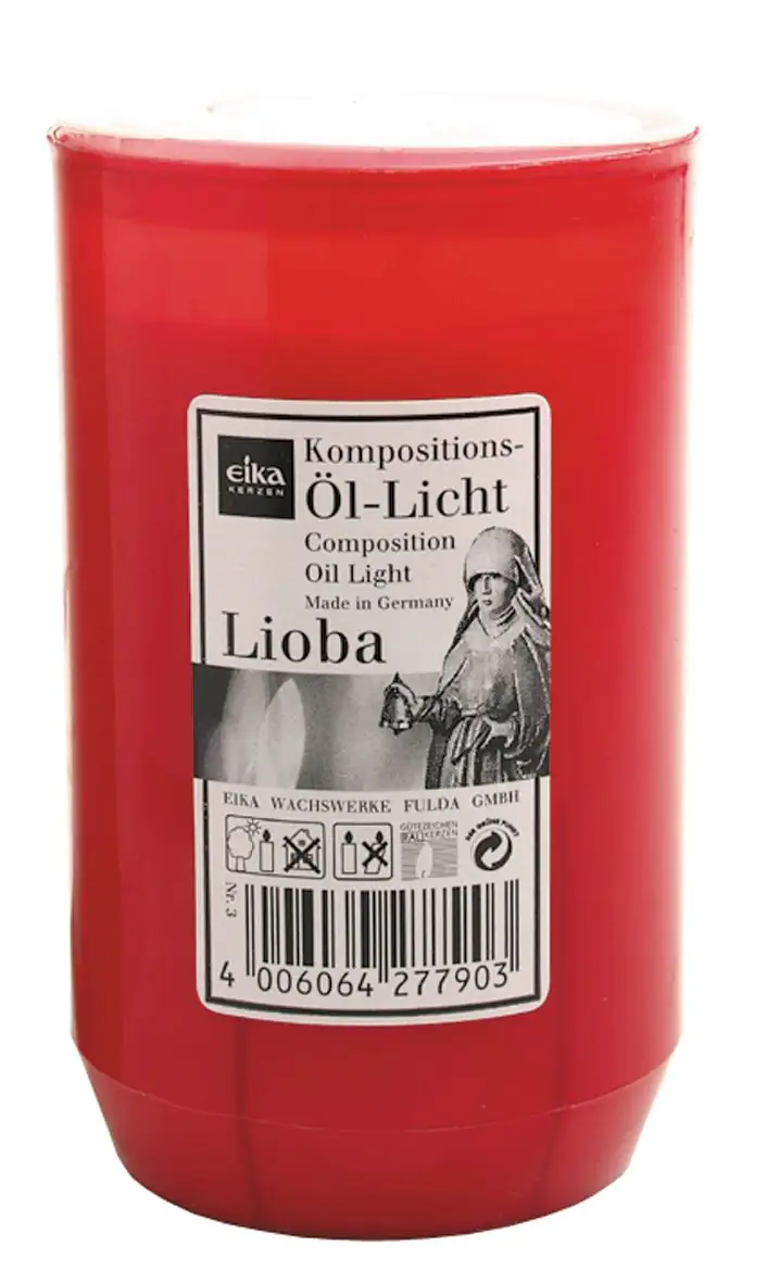 Eika Grablicht Nr.3 Kompo rot, Höhe: 9,5 cm, Ø 5,7 cm