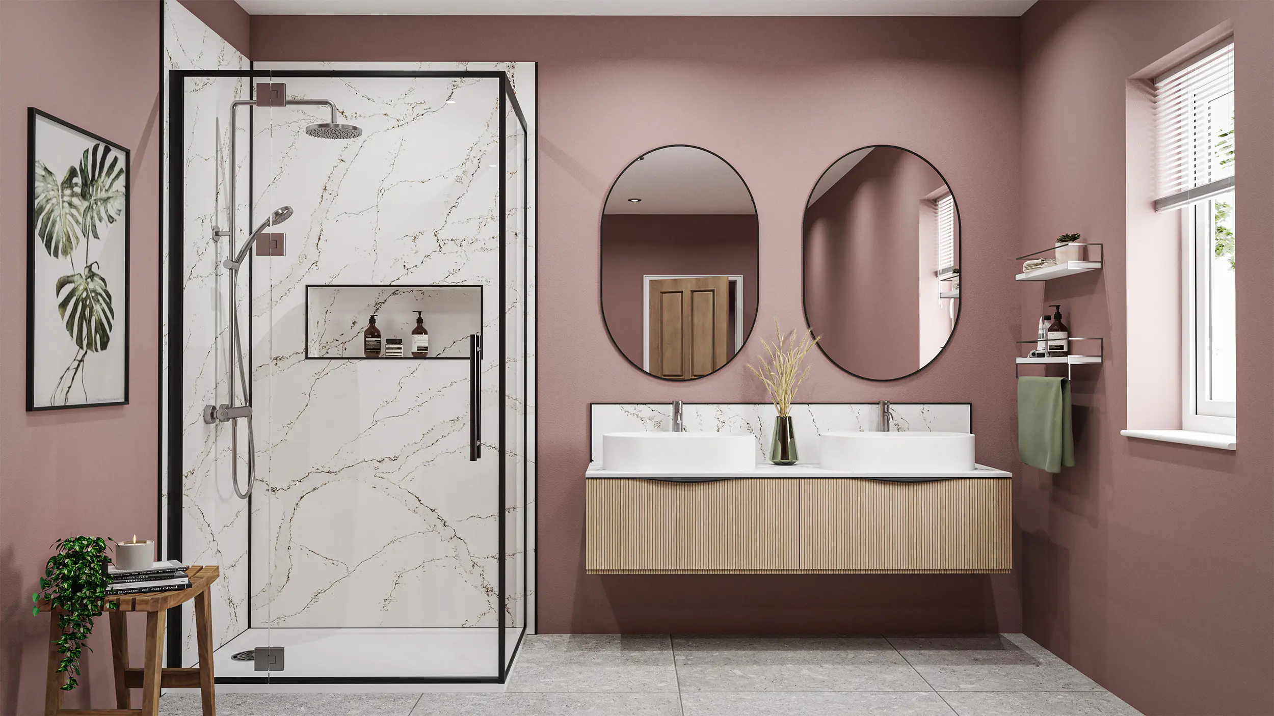 Wetwall Alloy Wandpaneel  Calacatta Volegno 60 x 244 cm