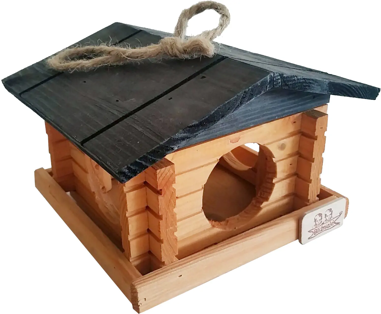 Vogelhaus Sweden Style Kiefernholz 31,5 x 28,5 x 19 cm schwarz-braun
