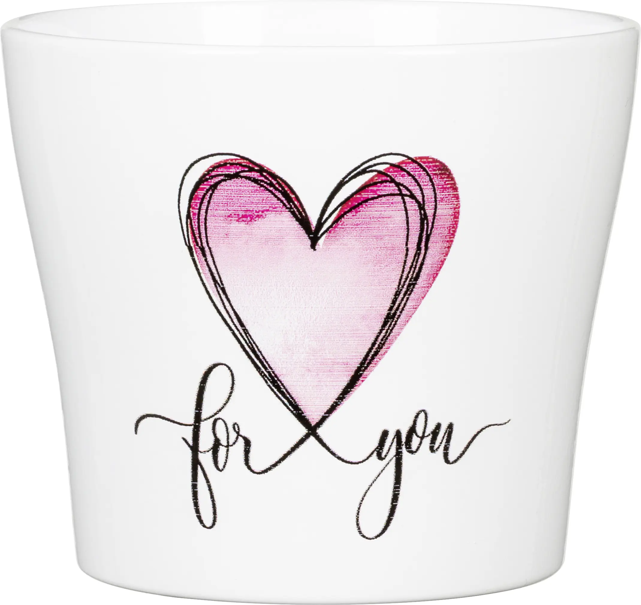 Scheurich Übertopf With Love Ø 15,2 x 12,8 cm weiß