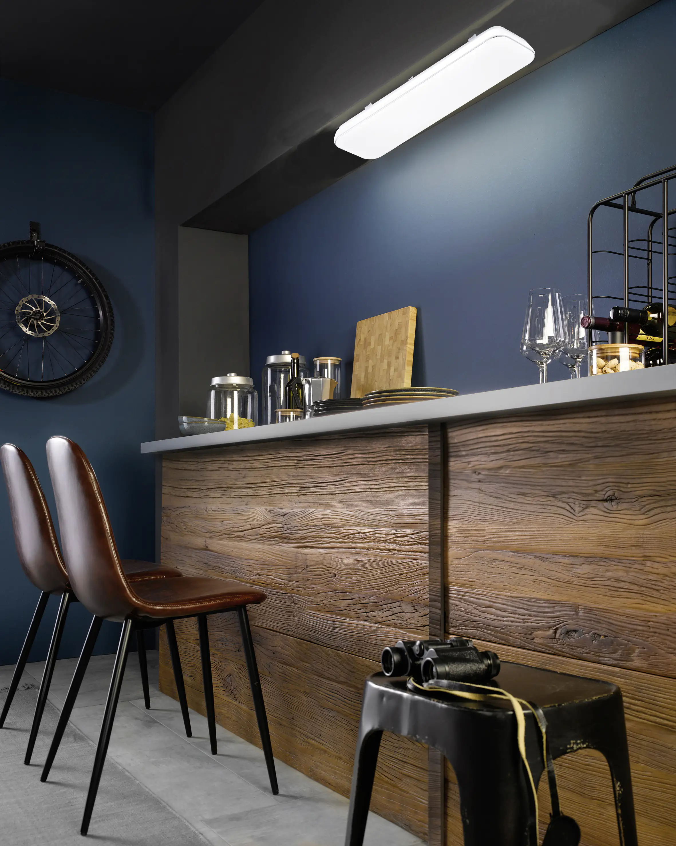 Fischer Honsel LED Deckenleuchte Aldo 60x18cm weiß