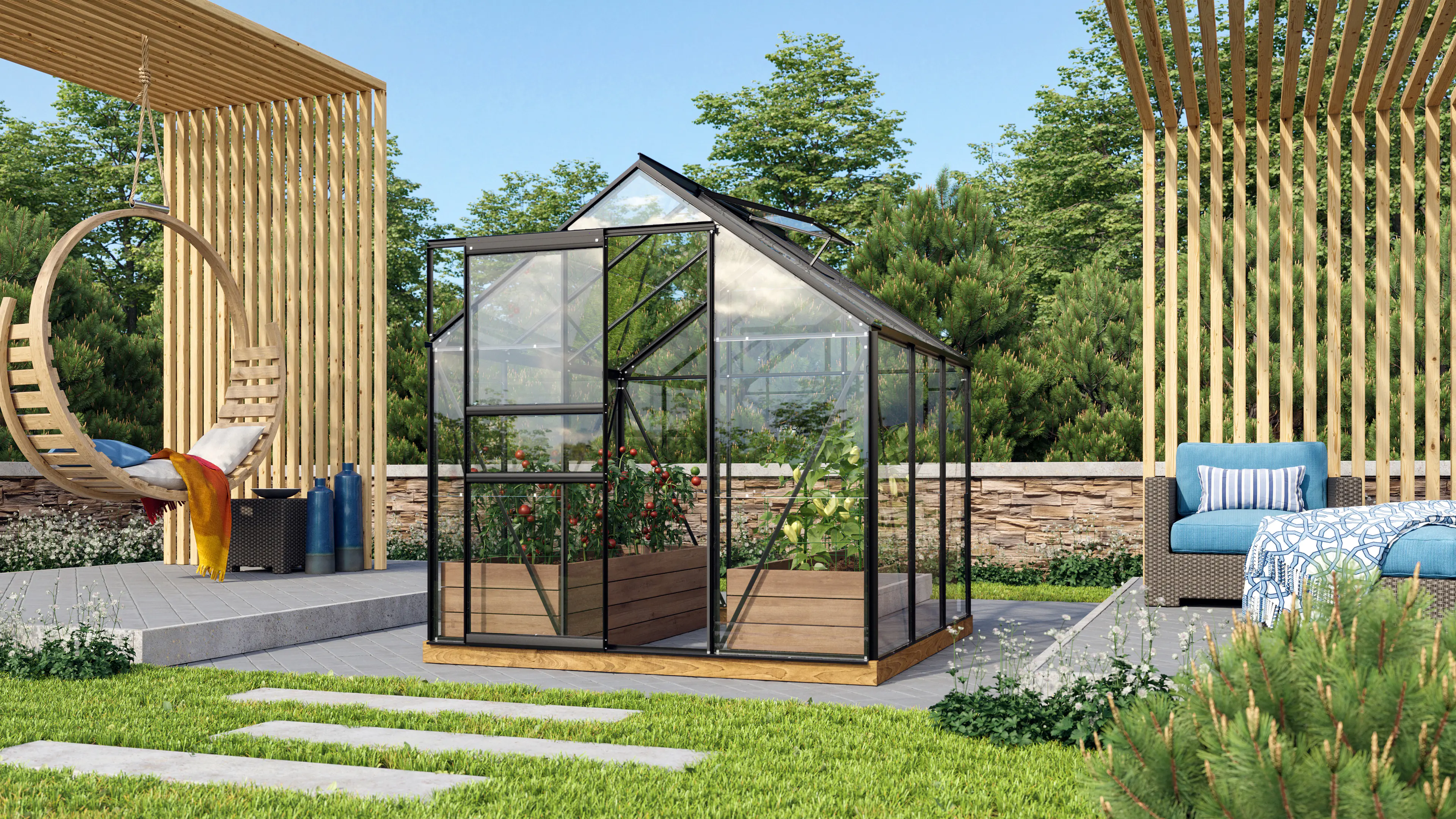 Vitavia Gewächshaus Venus 3800 192 x 192 cm 3 mm Sicherheitsglas Vitavia Gewächshaus Venus 3800 192 x 192 cm 3 mm Sicherheitsglas