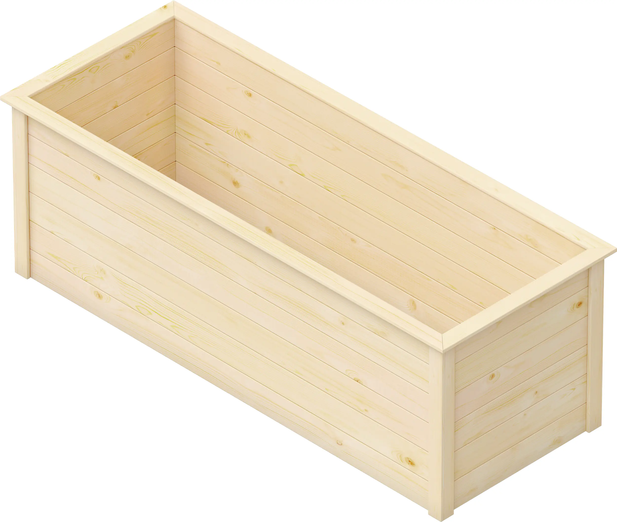 Upyard Hochbeet 200 x 72 x 70 cm natur mit Schutzfolie