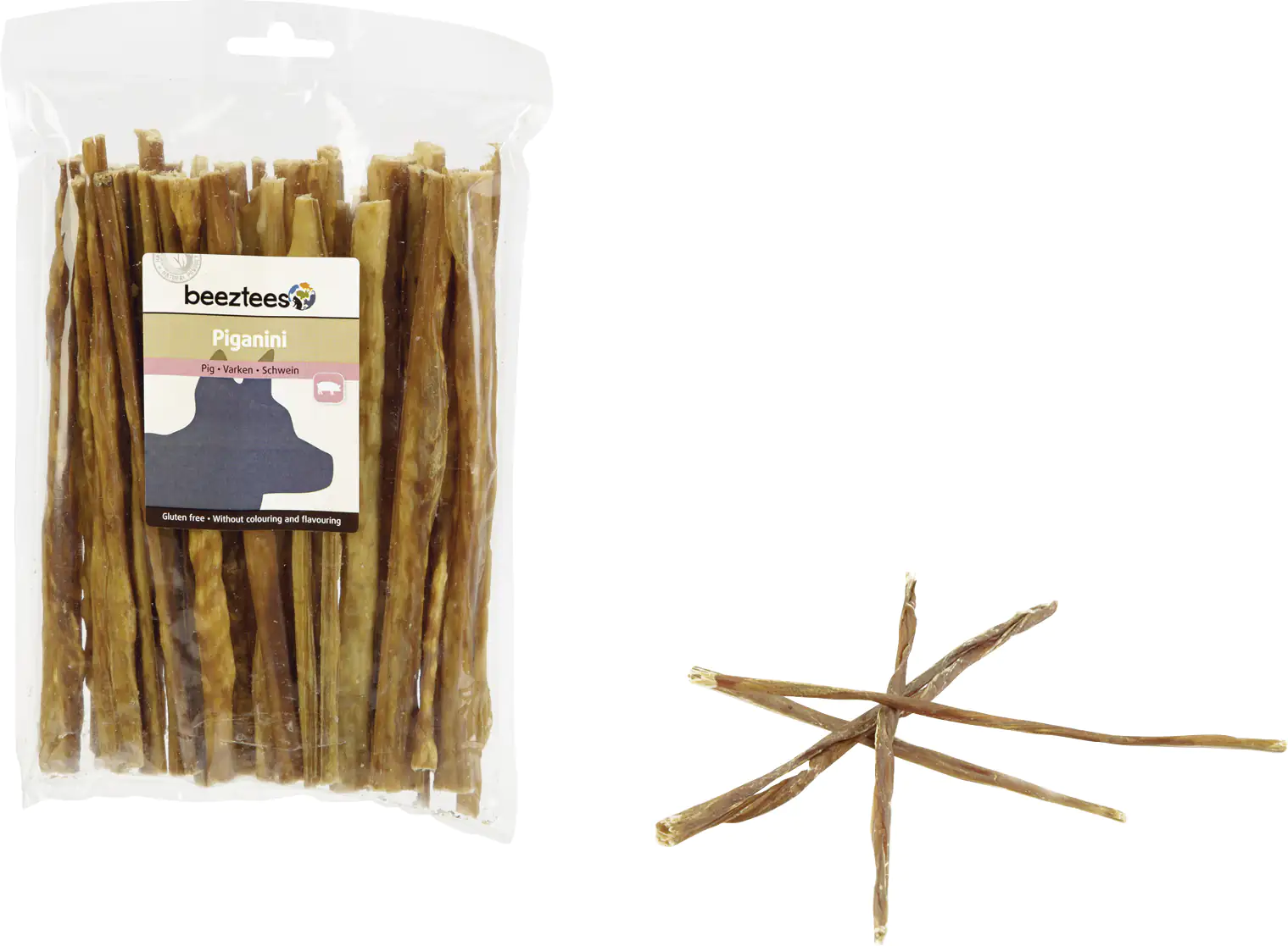 Beeztees Piganini Schweinefleischstick Hundesnack 200 g Beeztees Piganini Schweinefleischstick Hundesnack 200 g