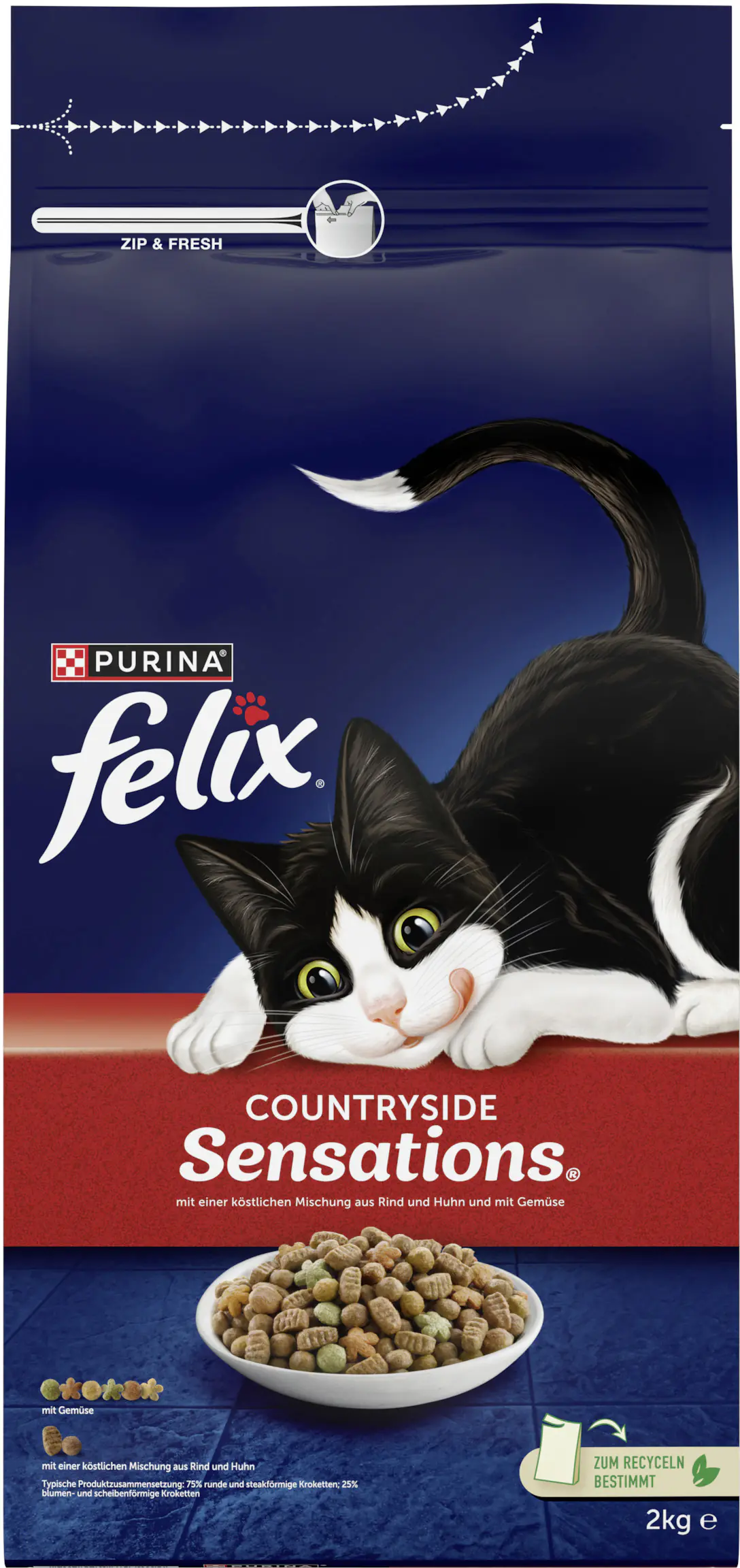 Felix Countryside Sensations mit Rind Huhn und Gemüse 2 kg