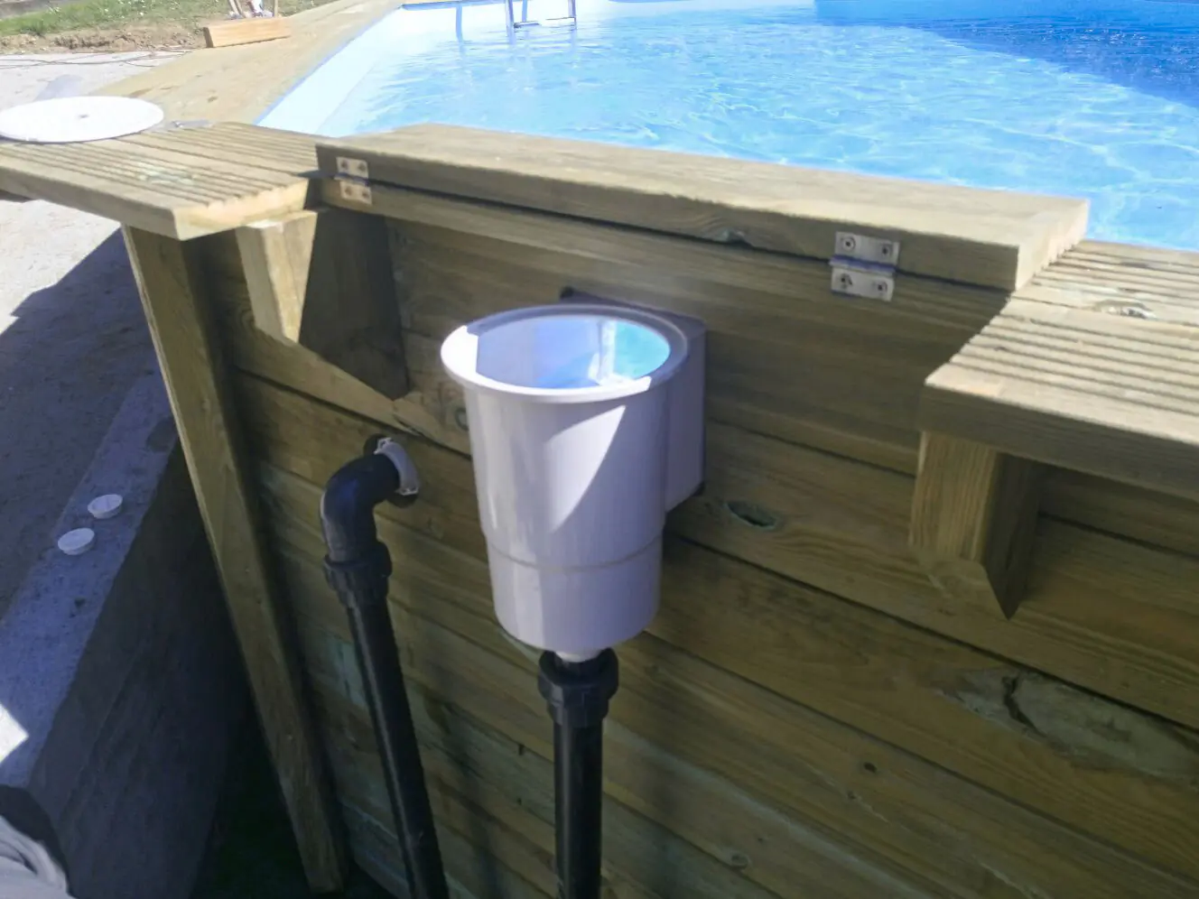 Gre Holzpool Evora Komplettset rechteckig 620 x 420 x 133 cm natur