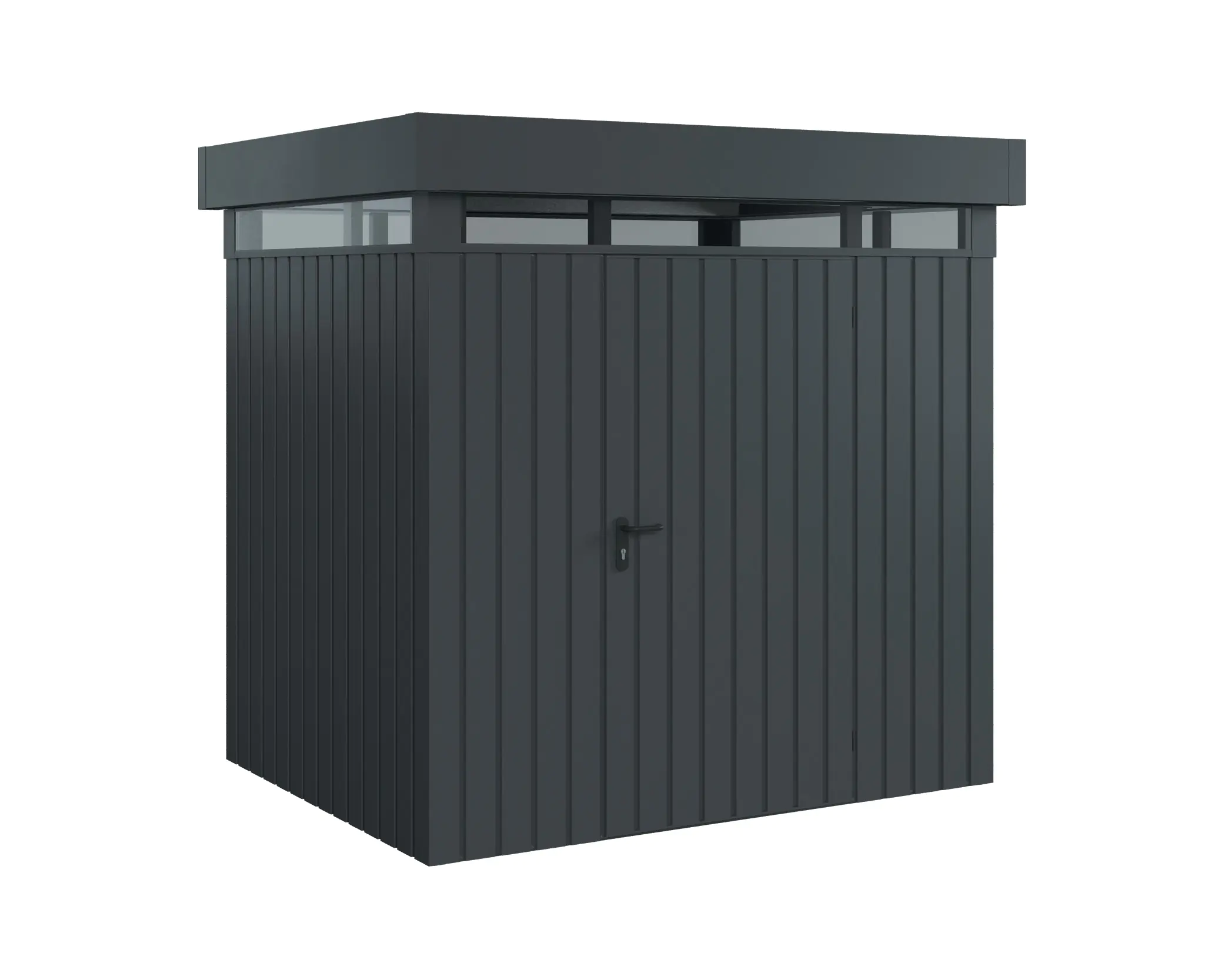 EcoStar Metallgerätehaus Euroline EFD4 LB anthrazit 214 x 166 cm 1-flg. EcoStar Metallgerätehaus Euroline EFD4 LB anthrazit 214 x 166 cm 1-flg.